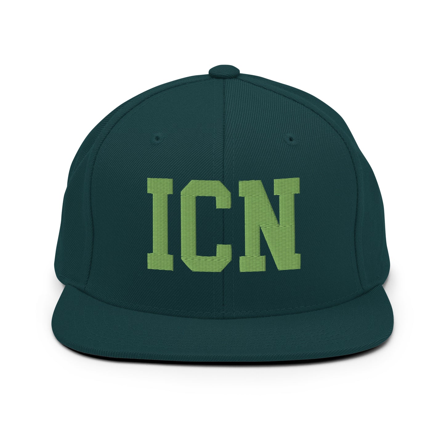 College-Style Classic Snapback Hat • Kiwi Green • ICN Seoul • YHM Designs - Image 07