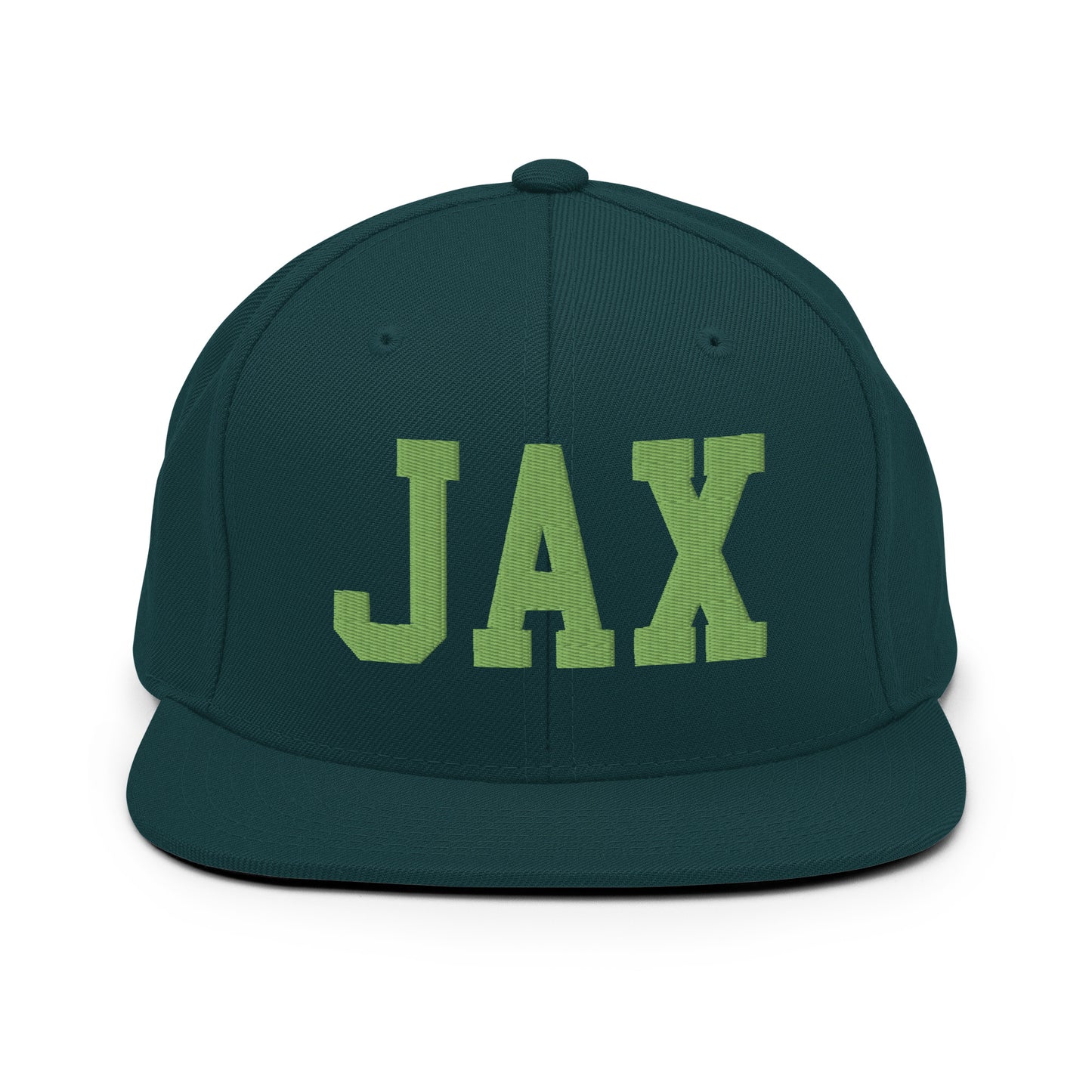 College-Style Classic Snapback Hat • Kiwi Green • JAX Jacksonville • YHM Designs - Image 07