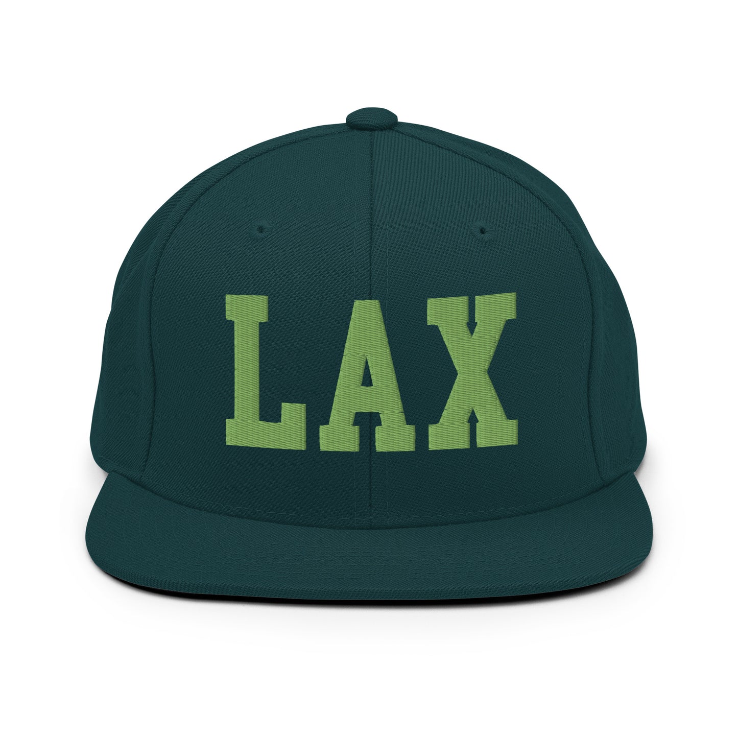 College-Style Classic Snapback Hat • Kiwi Green • LAX Los Angeles • YHM Designs - Image 07