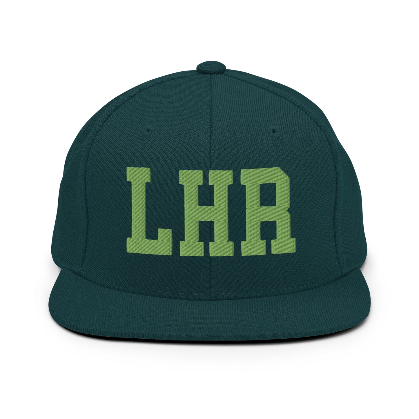 College-Style Classic Snapback Hat • Kiwi Green • LHR London • YHM Designs - Image 07
