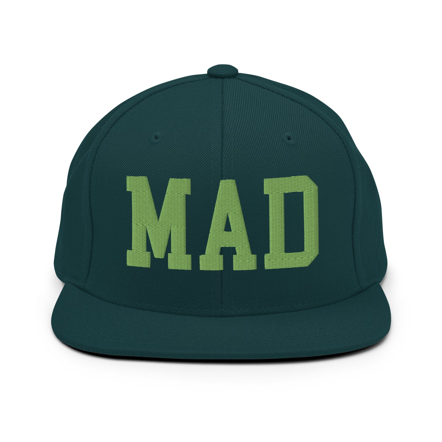 College-Style Classic Snapback Hat • Kiwi Green • MAD Madrid • YHM Designs - Image 07