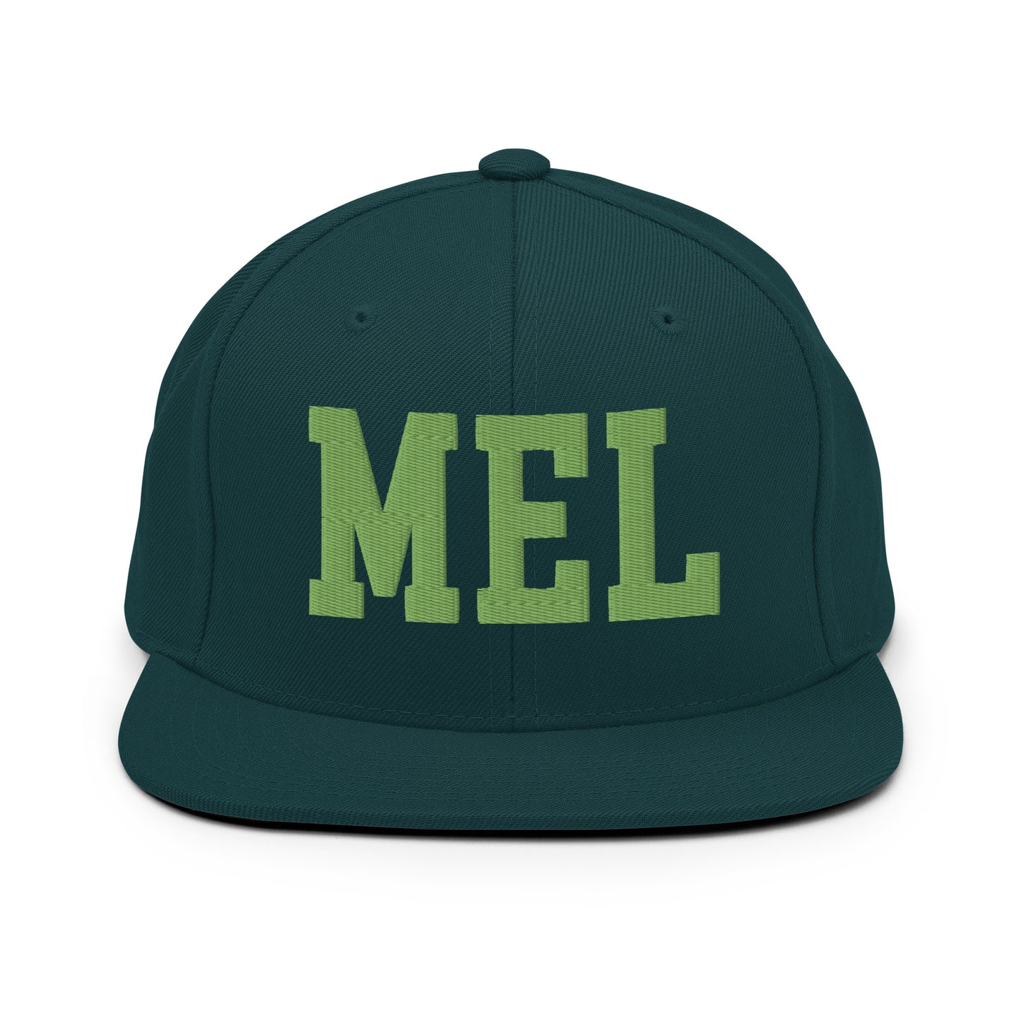 College-Style Classic Snapback Hat • Kiwi Green • MEL Melbourne • YHM Designs - Image 07