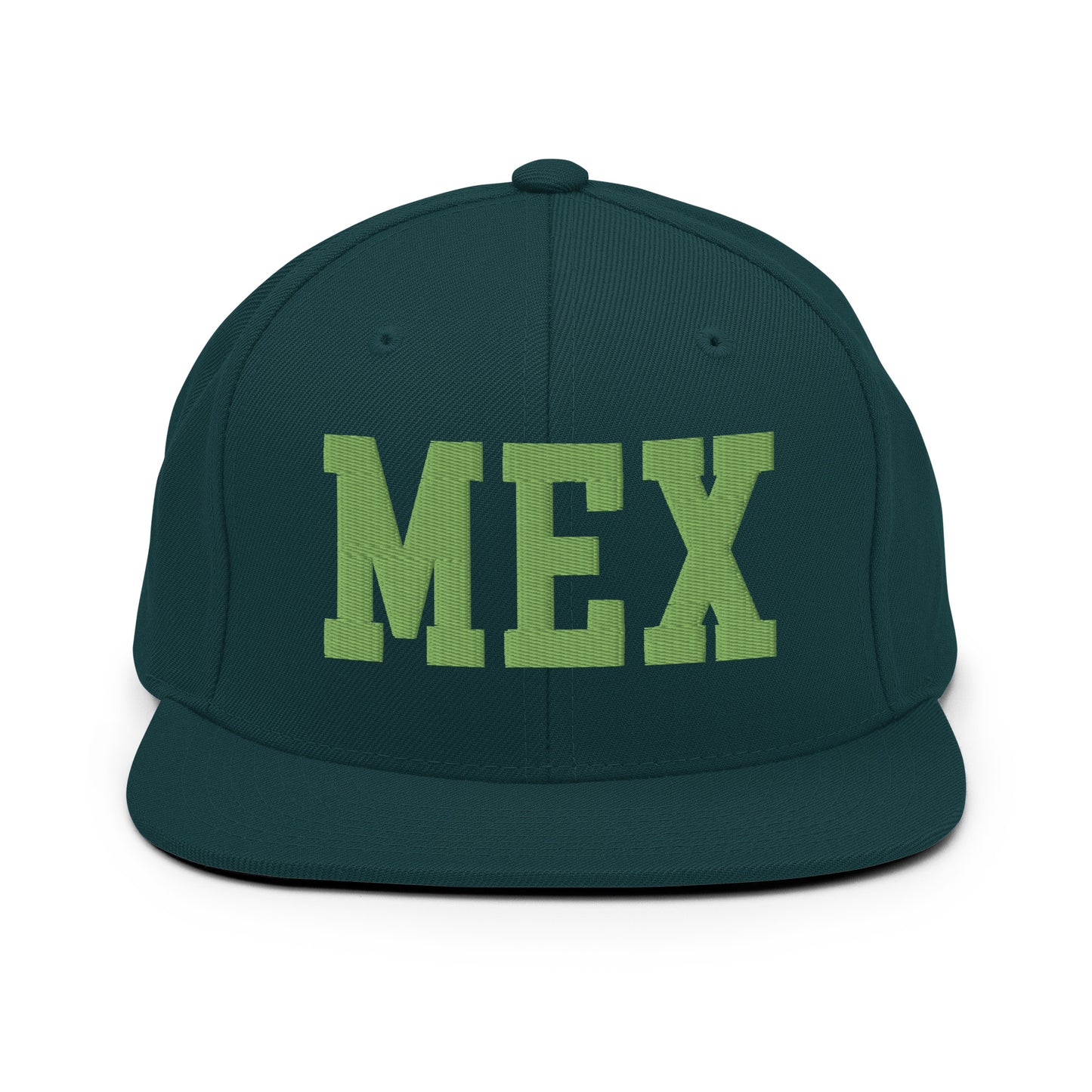 College-Style Classic Snapback Hat • Kiwi Green • MEX Mexico City • YHM Designs - Image 07