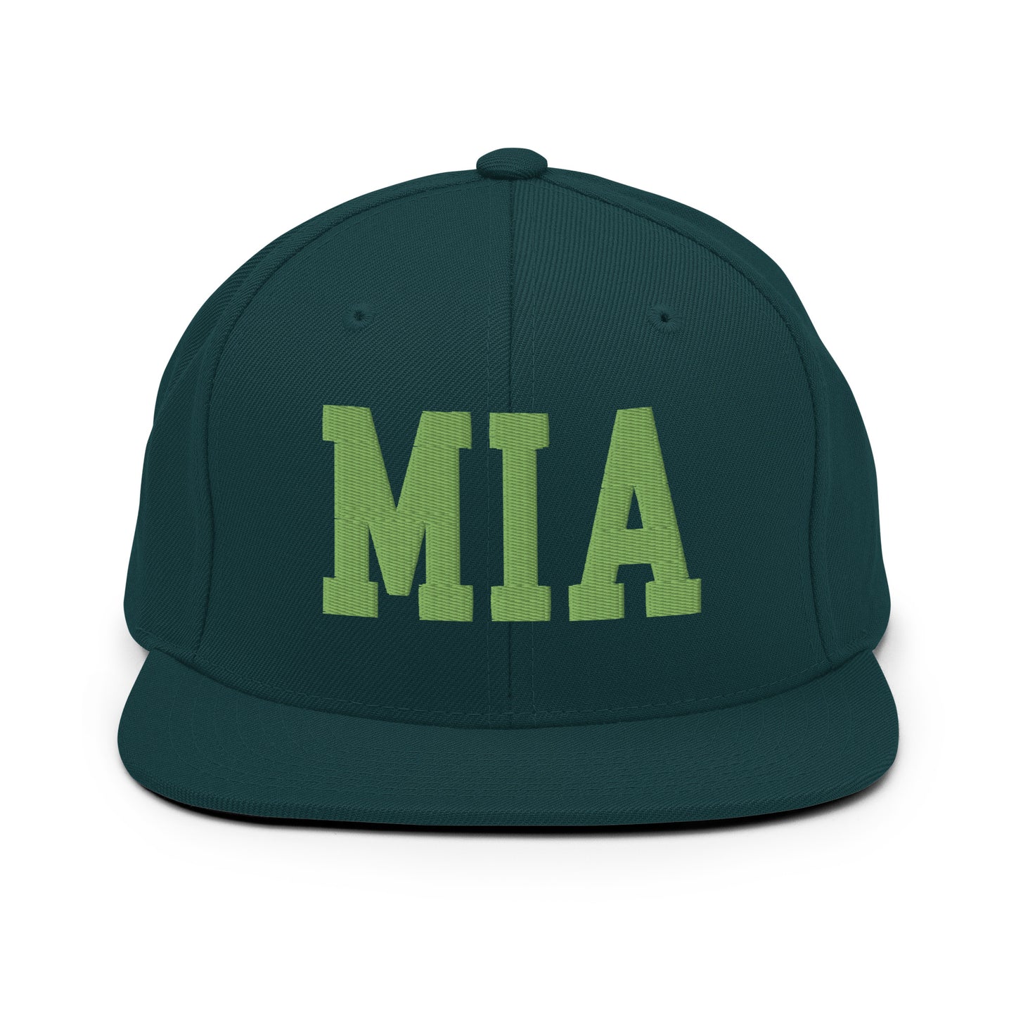College-Style Classic Snapback Hat • Kiwi Green • MIA Miami • YHM Designs - Image 07