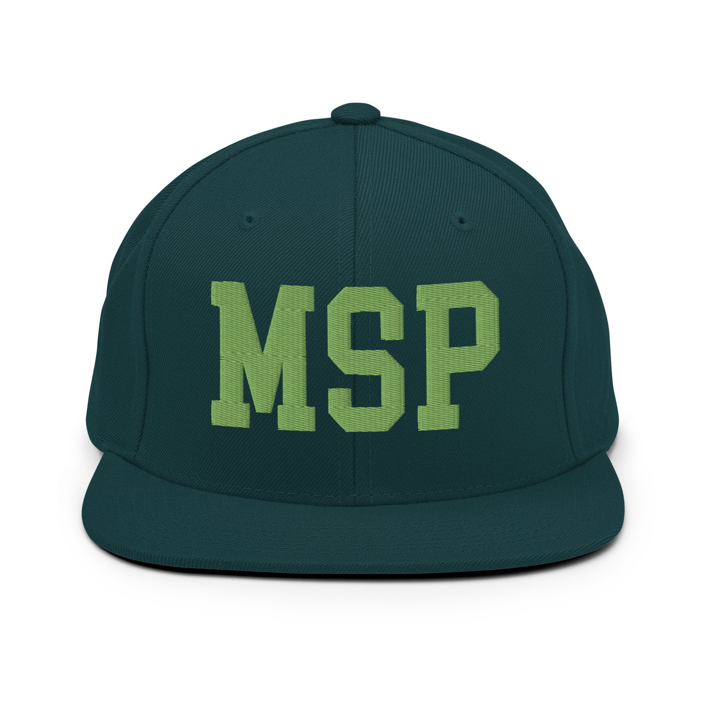 College-Style Classic Snapback Hat • Kiwi Green • MSP Minneapolis • YHM Designs - Image 07