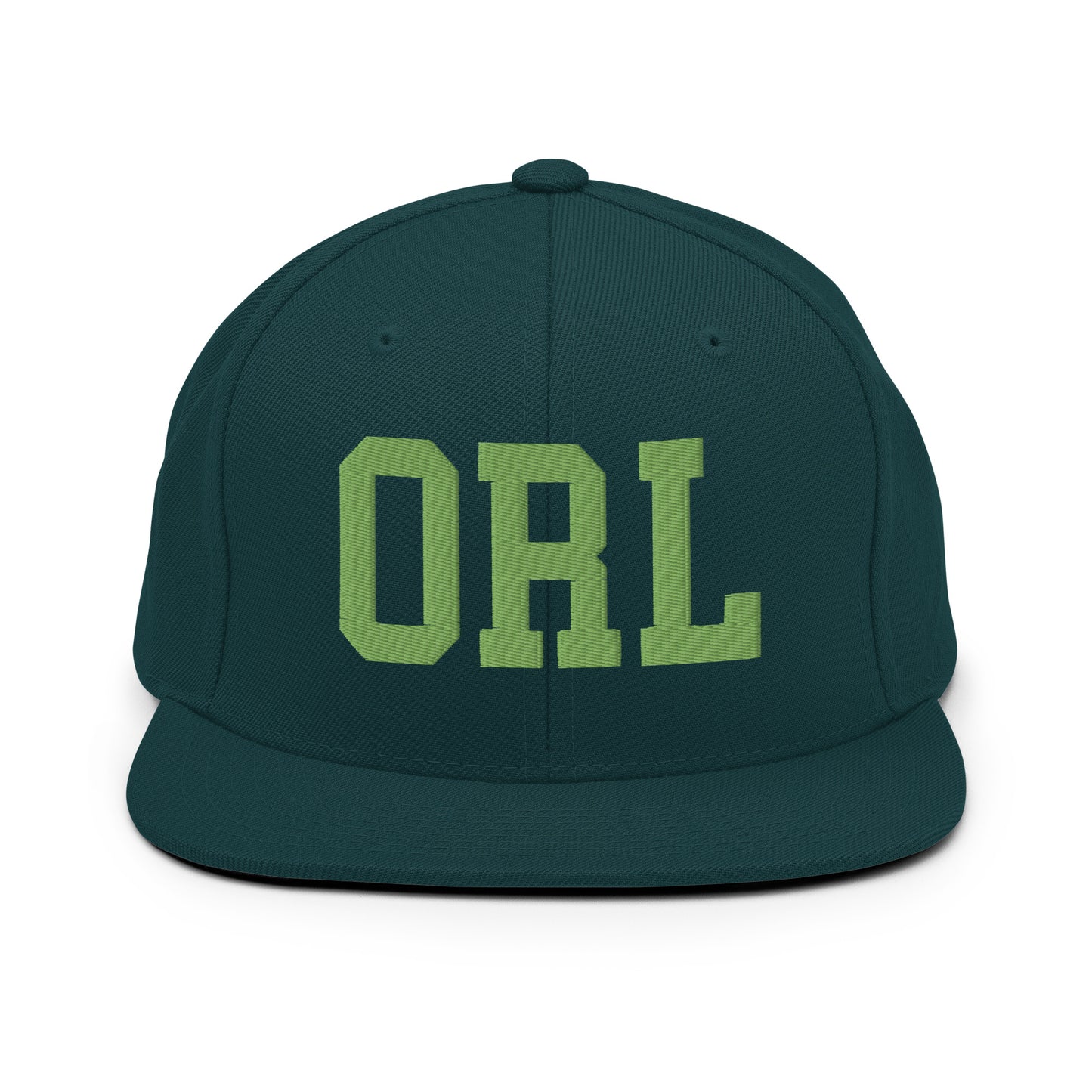 College-Style Classic Snapback Hat • Kiwi Green • ORL Orlando • YHM Designs - Image 07