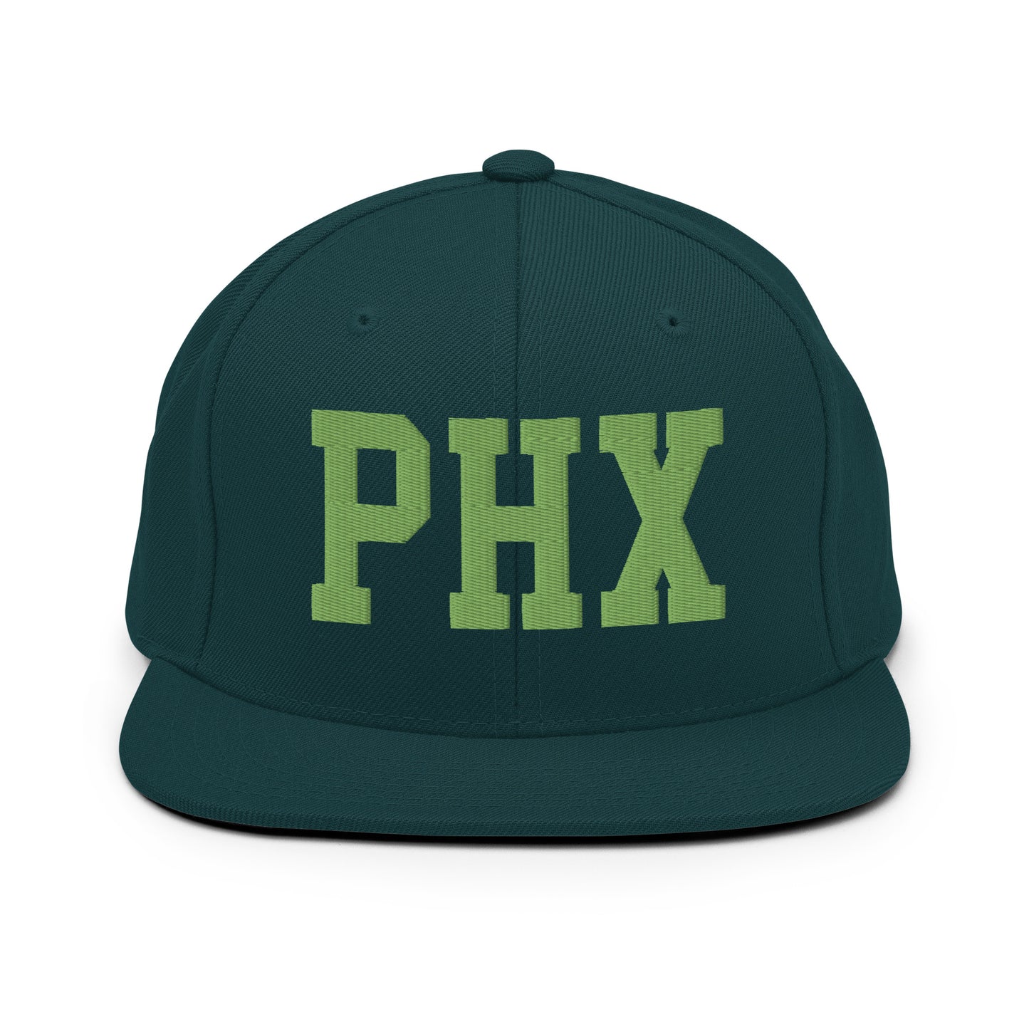College-Style Classic Snapback Hat • Kiwi Green • PHX Phoenix • YHM Designs - Image 07