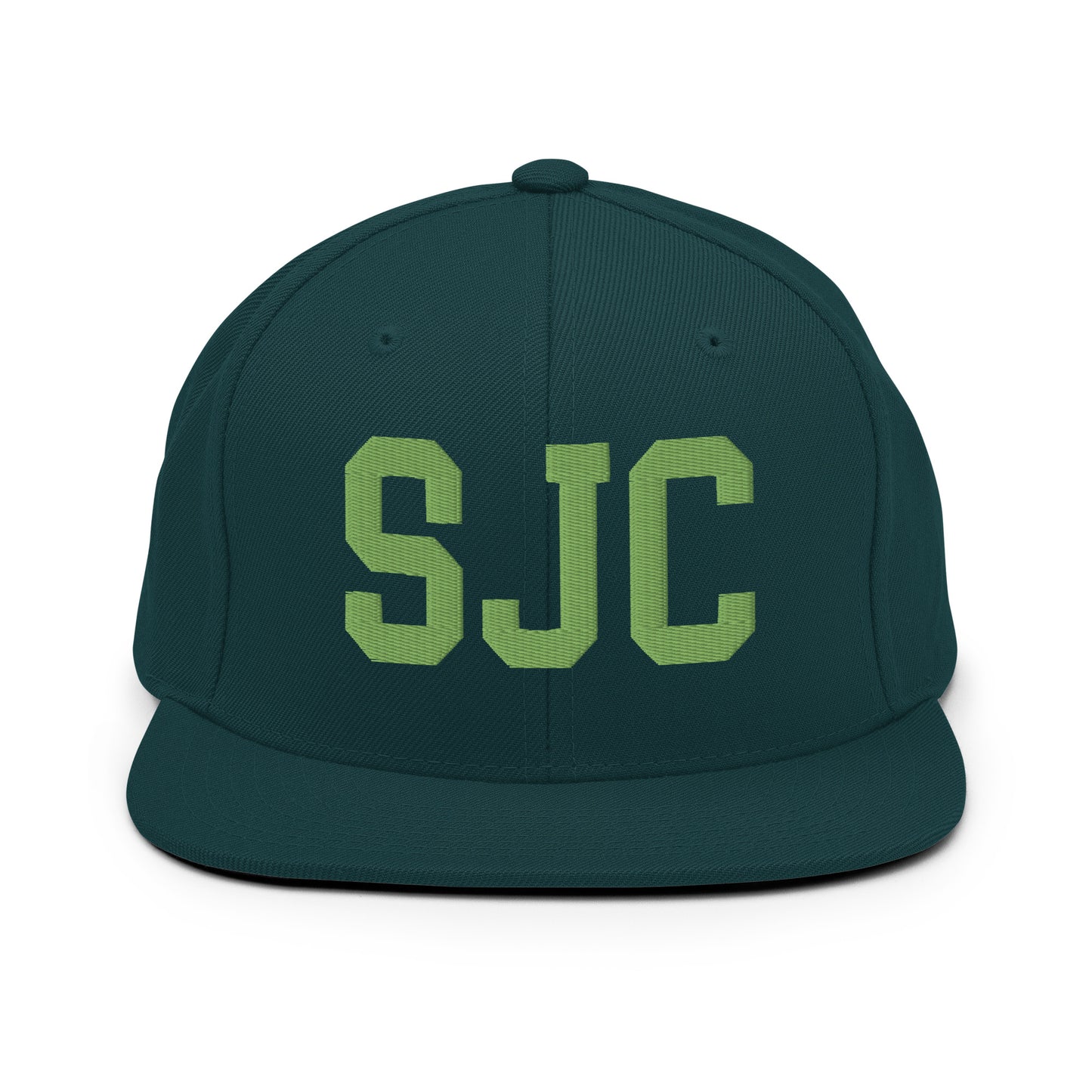 College-Style Classic Snapback Hat • Kiwi Green • SJC San Jose • YHM Designs - Image 07