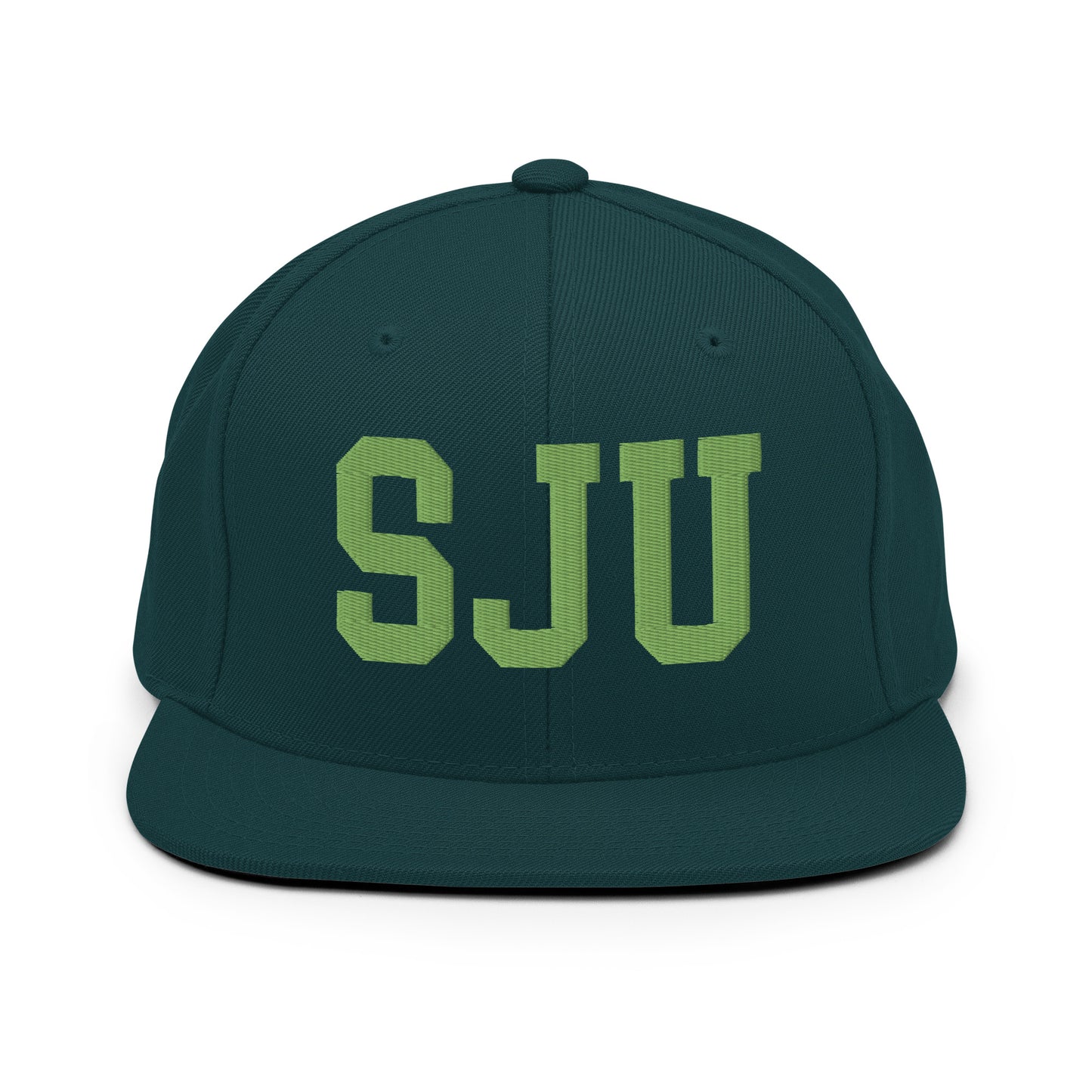 College-Style Classic Snapback Hat • Kiwi Green • SJU San Juan • YHM Designs - Image 07
