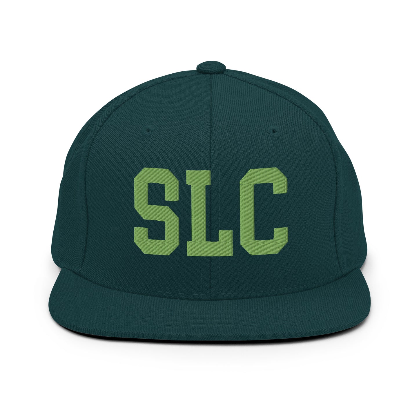 College-Style Classic Snapback Hat • Kiwi Green • SLC Salt Lake City • YHM Designs - Image 07