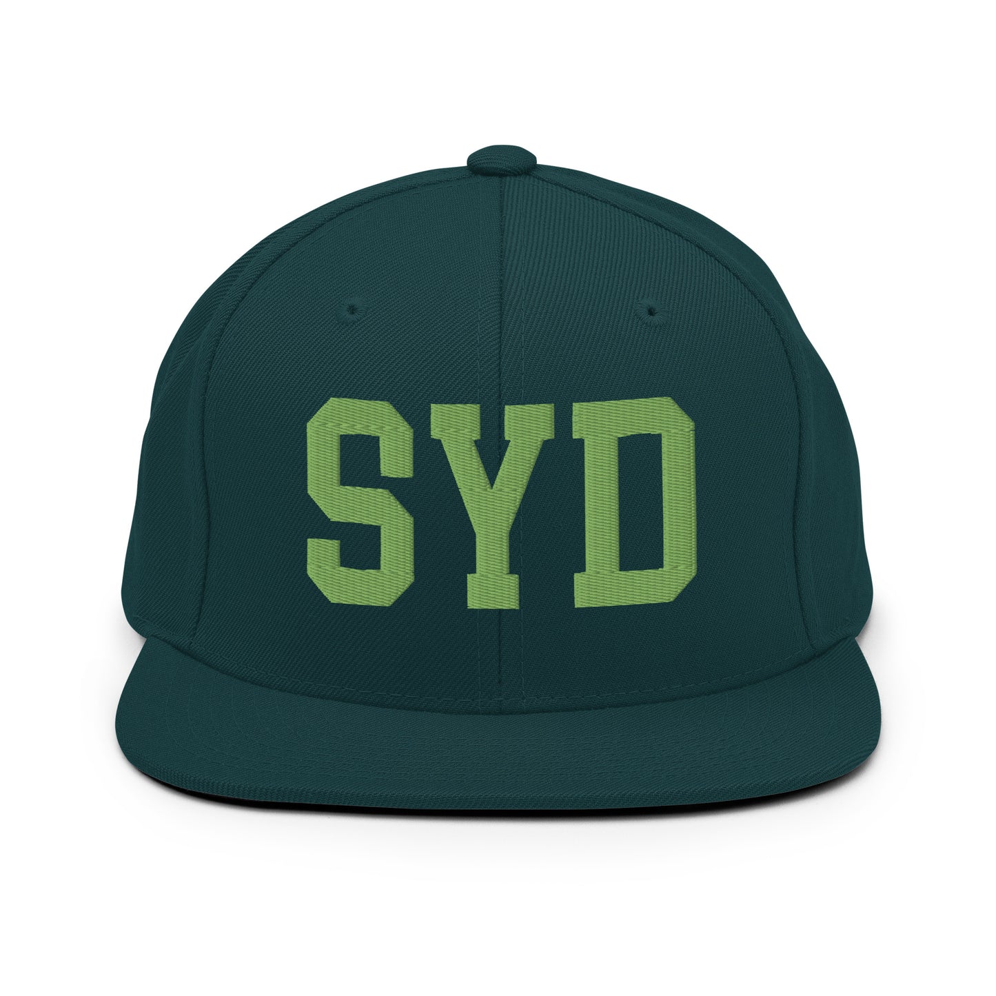 College-Style Classic Snapback Hat • Kiwi Green • SYD Sydney • YHM Designs - Image 07