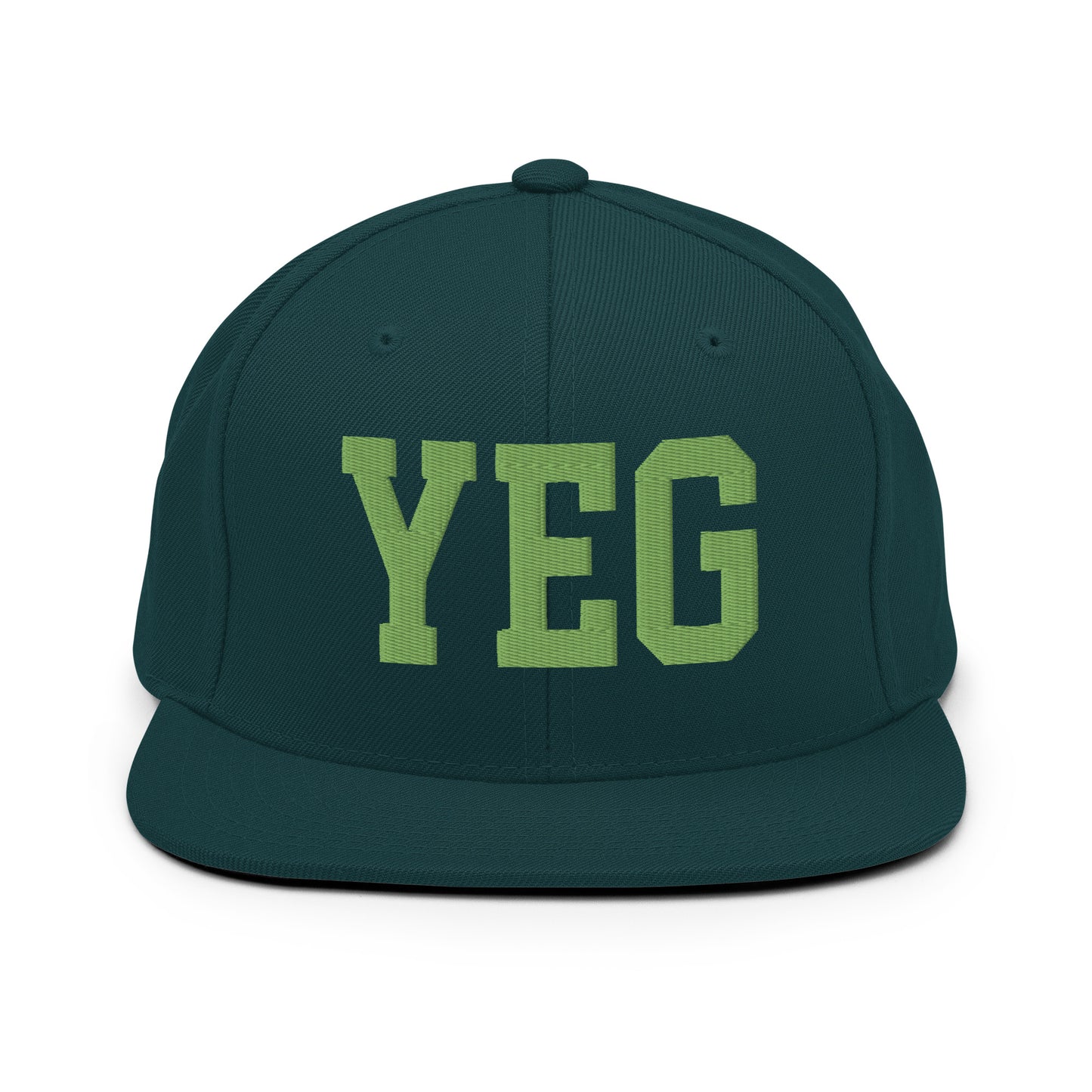 College-Style Classic Snapback Hat • Kiwi Green • YEG Edmonton Souvenir • YHM Designs - Image 07