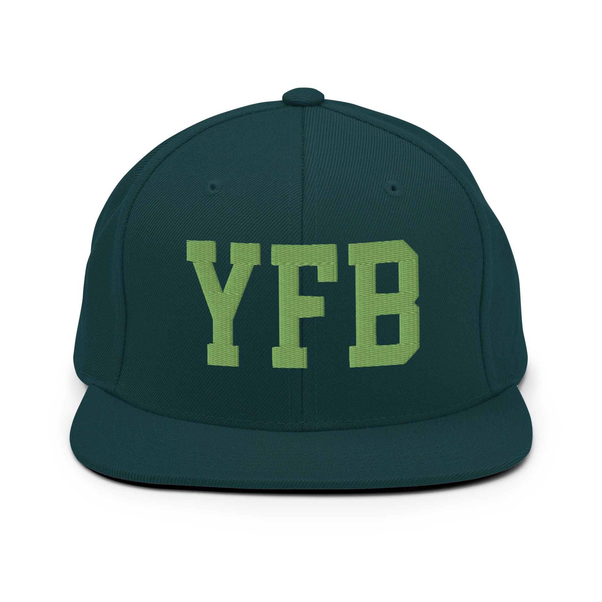 College-Style Classic Snapback Hat • Kiwi Green • YFB Iqaluit Souvenir • YHM Designs - Image 07