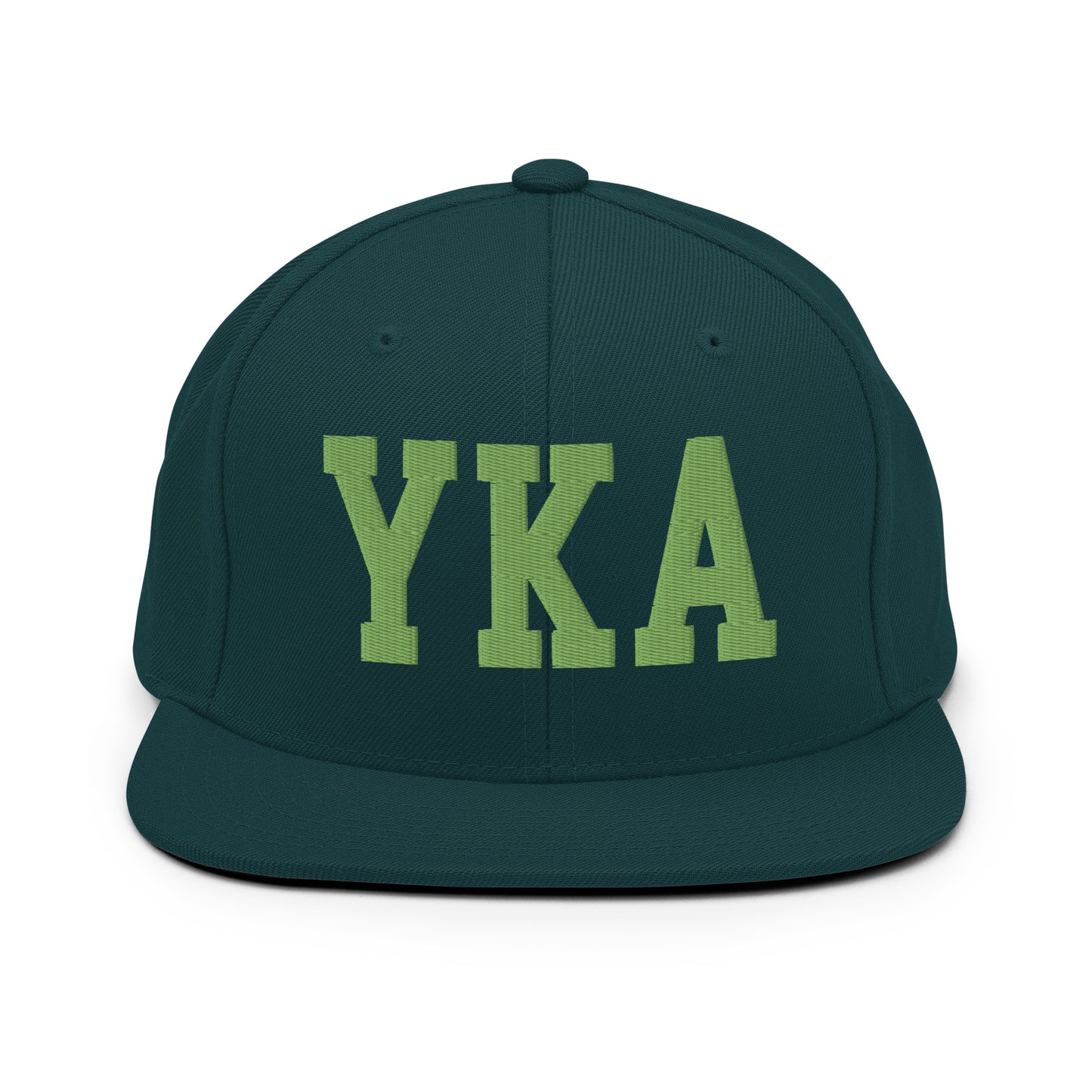 College-Style Classic Snapback Hat • Kiwi Green • YKA Kamloops • YHM Designs - Image 07