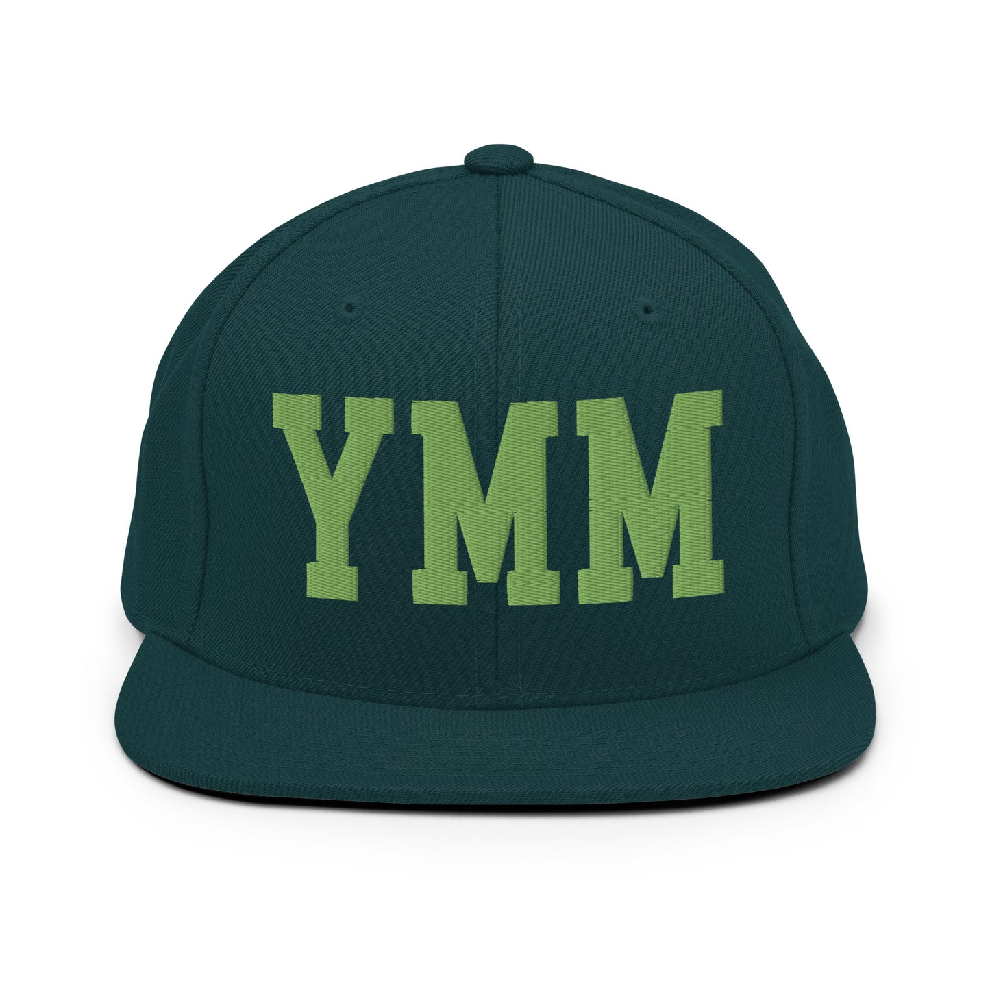 College-Style Classic Snapback Hat • Kiwi Green • YMM Fort McMurray • YHM Designs - Image 07