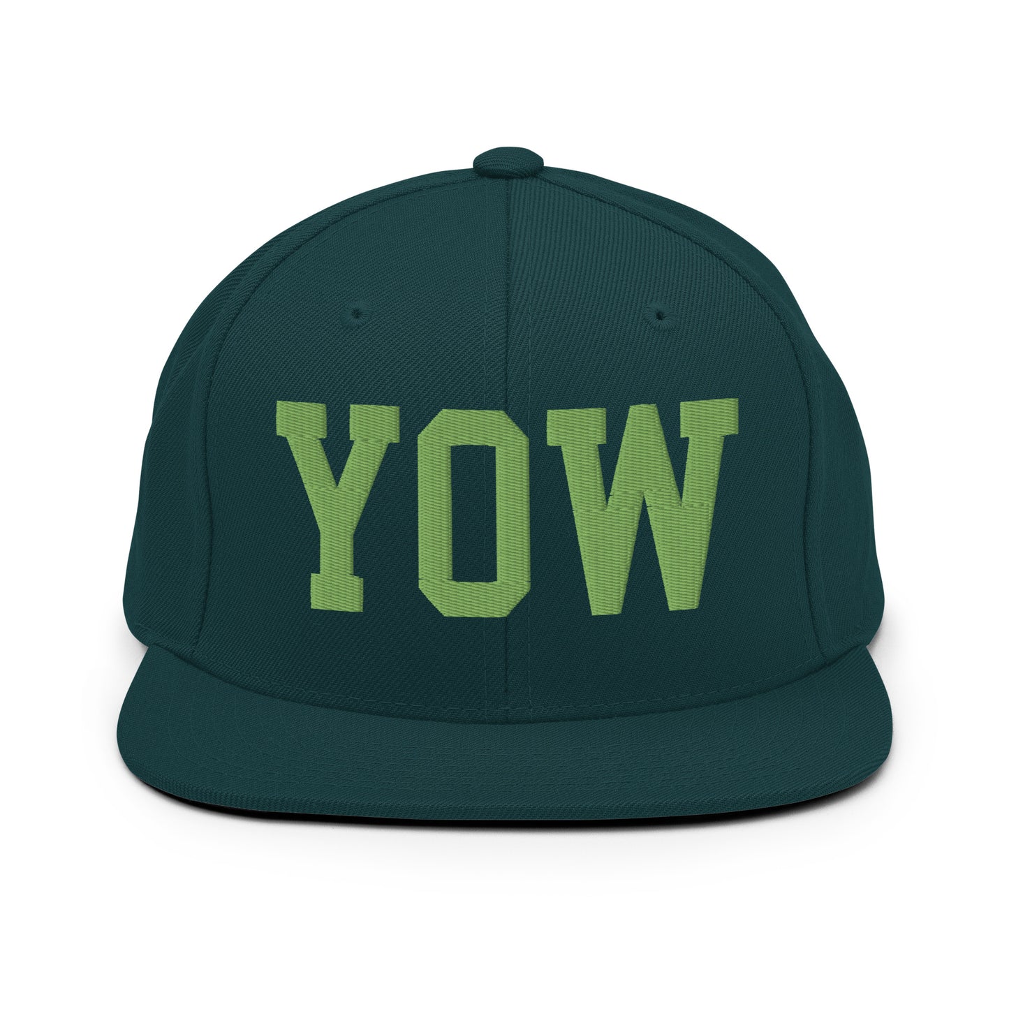 College-Style Classic Snapback Hat • Kiwi Green • YOW Ottawa • YHM Designs - Image 07