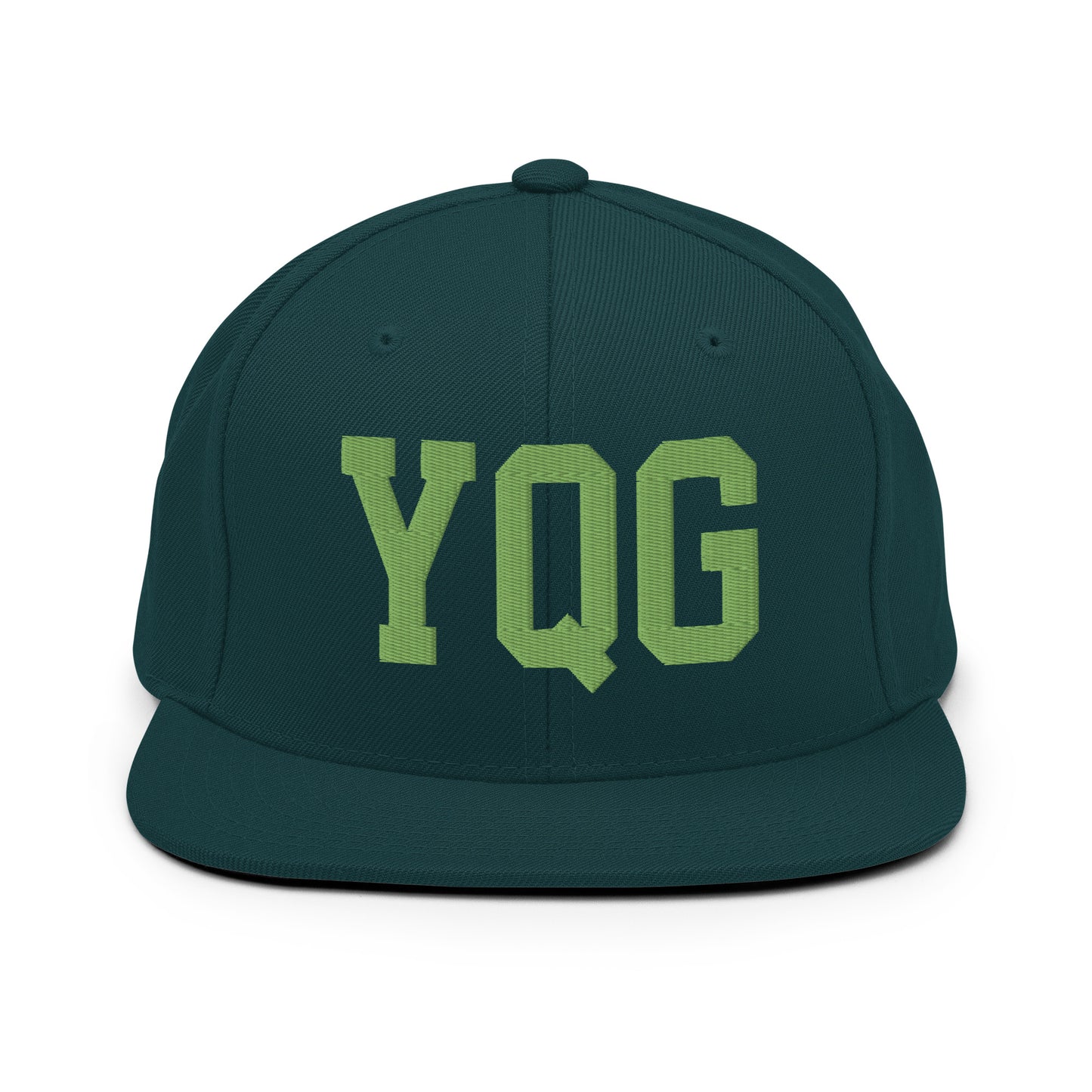 College-Style Classic Snapback Hat • Kiwi Green • YQG Windsor • YHM Designs - Image 07