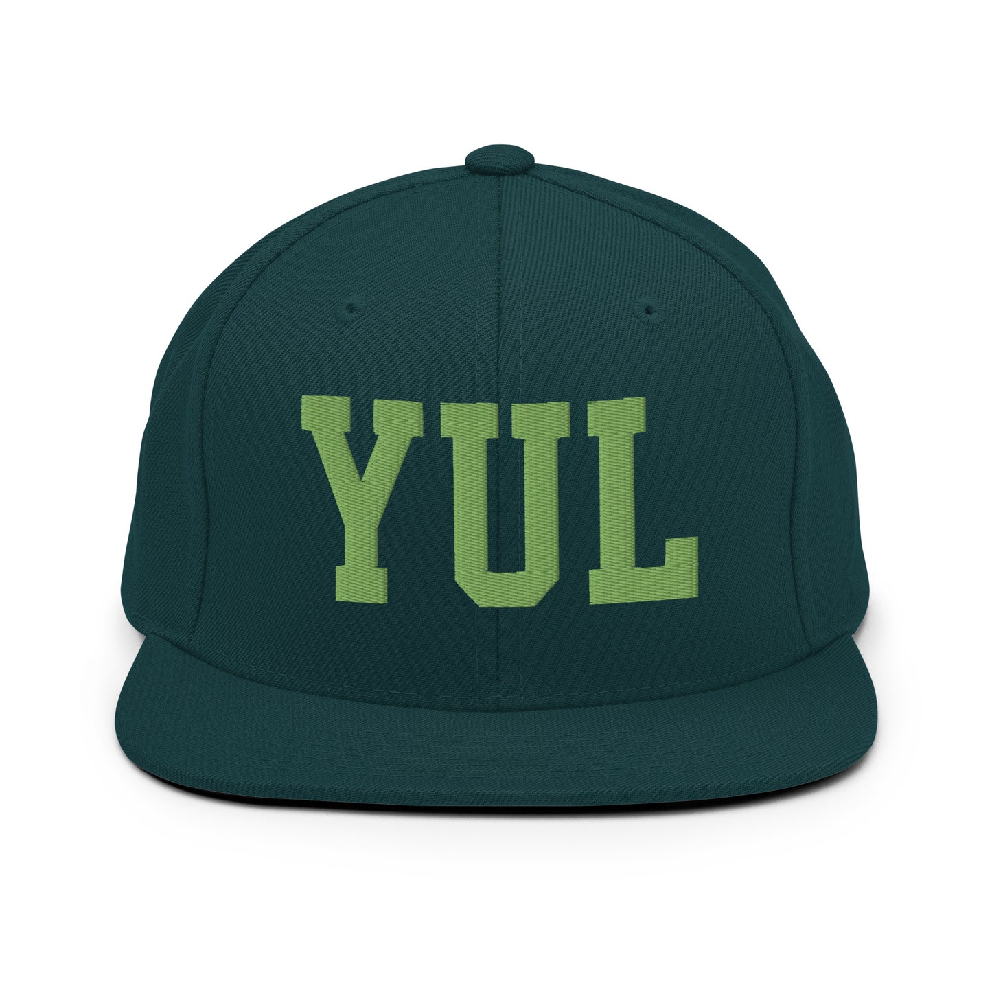 College-Style Classic Snapback Hat • Kiwi Green • YUL Montreal • YHM Designs - Image 07