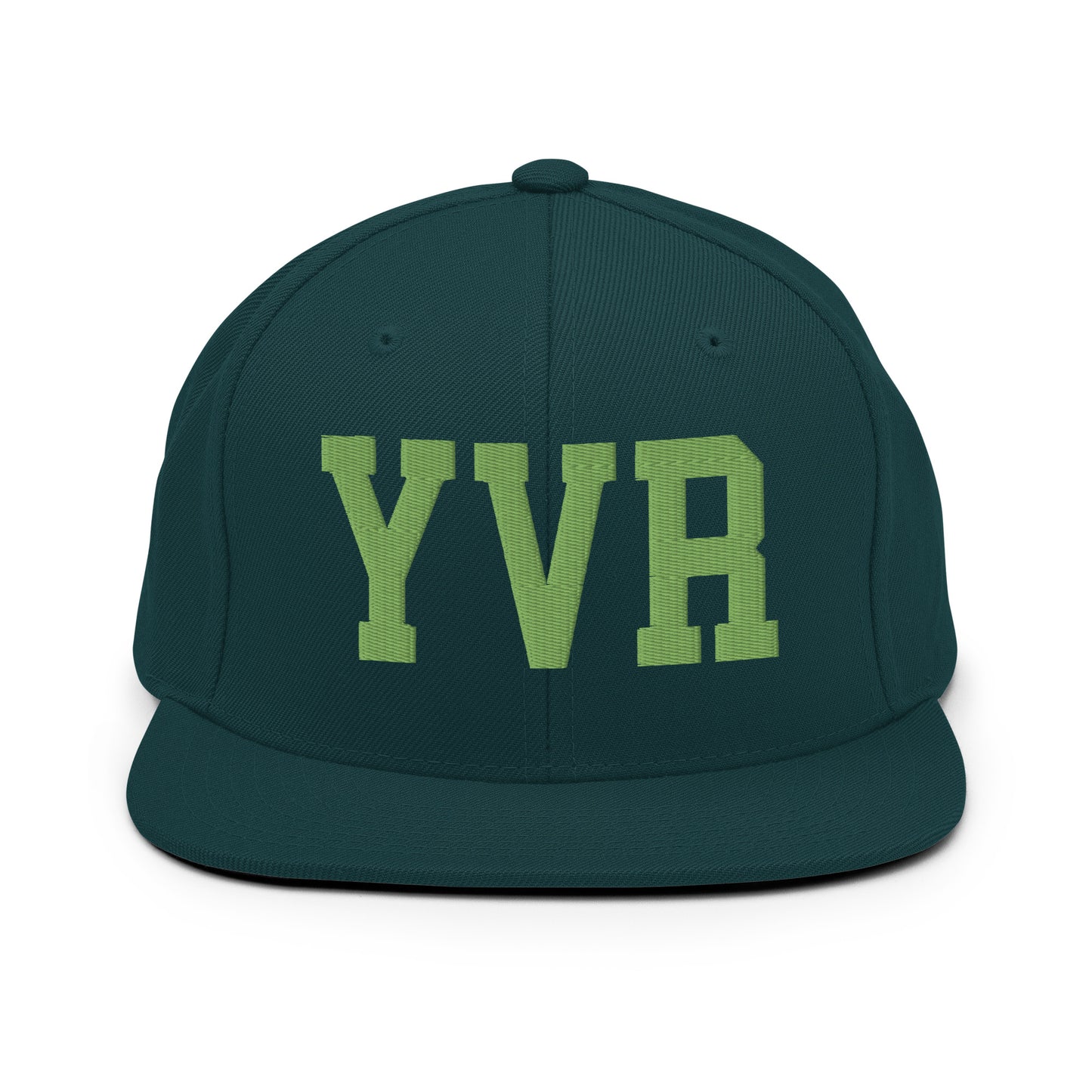 College-Style Classic Snapback Hat • Kiwi Green • YVR Vancouver • YHM Designs - Image 07