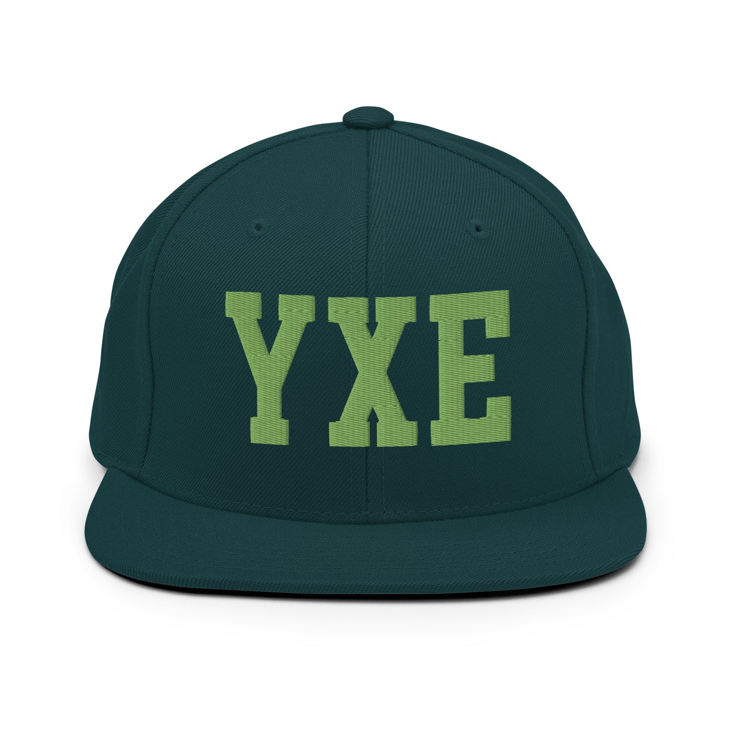College-Style Classic Snapback Hat • Kiwi Green • YXE Saskatoon • YHM Designs - Image 07