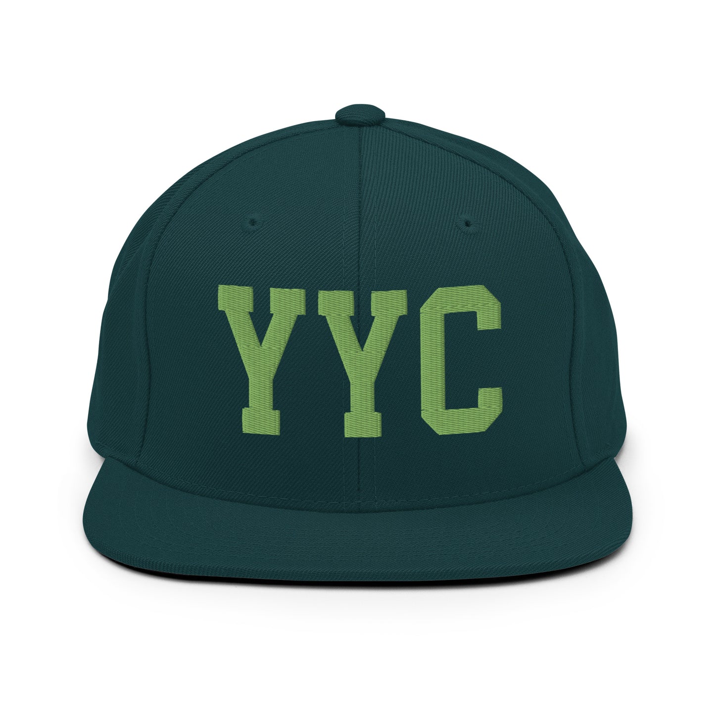College-Style Classic Snapback Hat • Kiwi Green • YYC Calgary • YHM Designs - Image 07