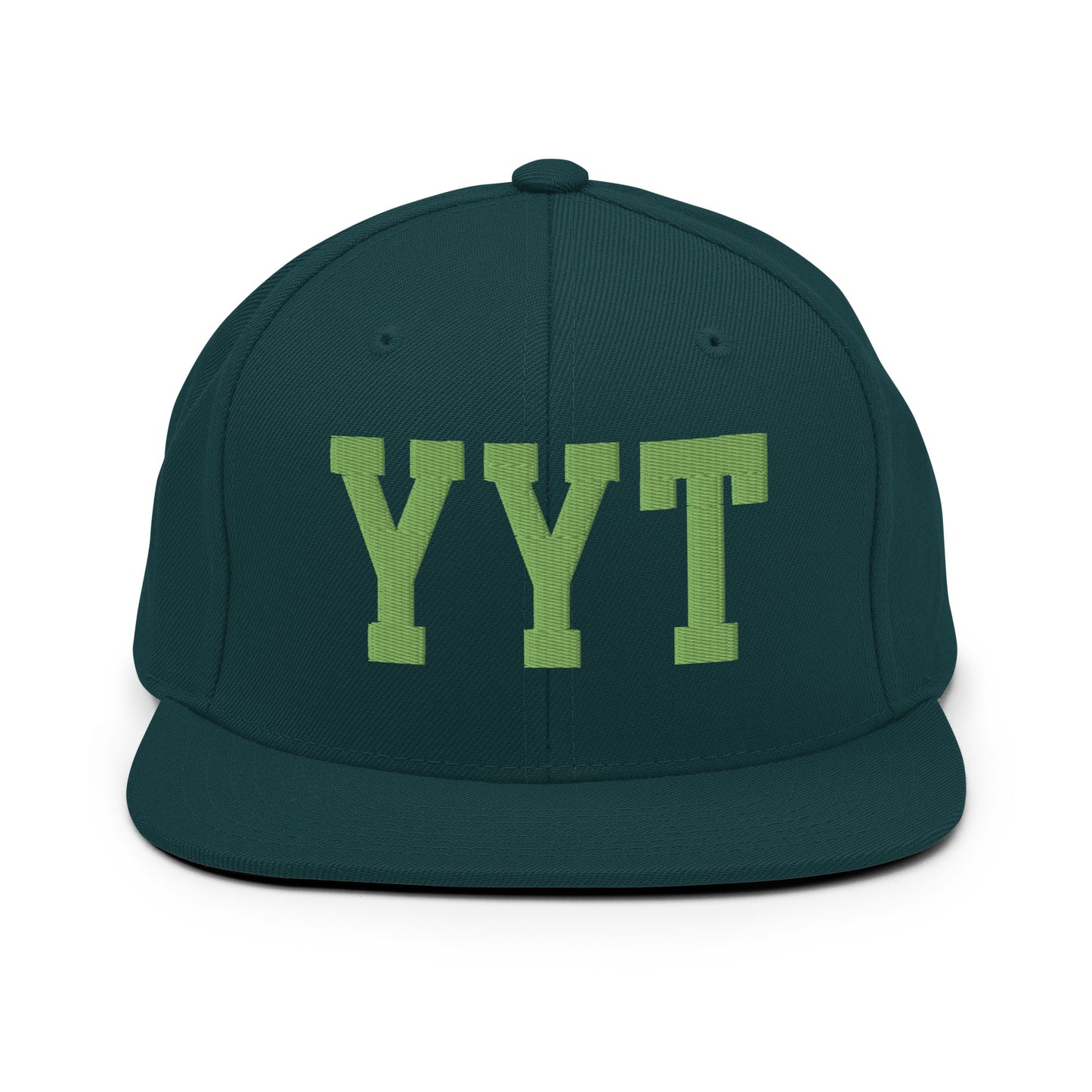 College-Style Classic Snapback Hat • Kiwi Green • YYT St. John's • YHM Designs - Image 07