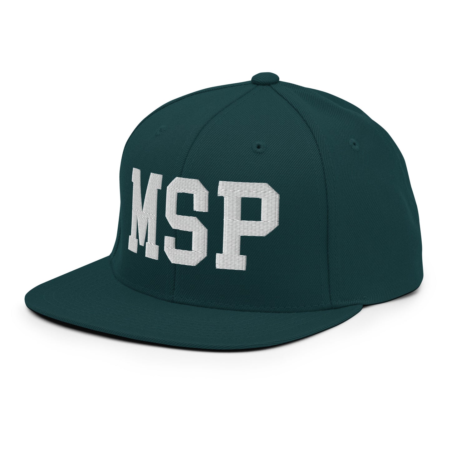 College-Style Classic Snapback Hat • White • MSP Minneapolis • YHM Designs - Image 24