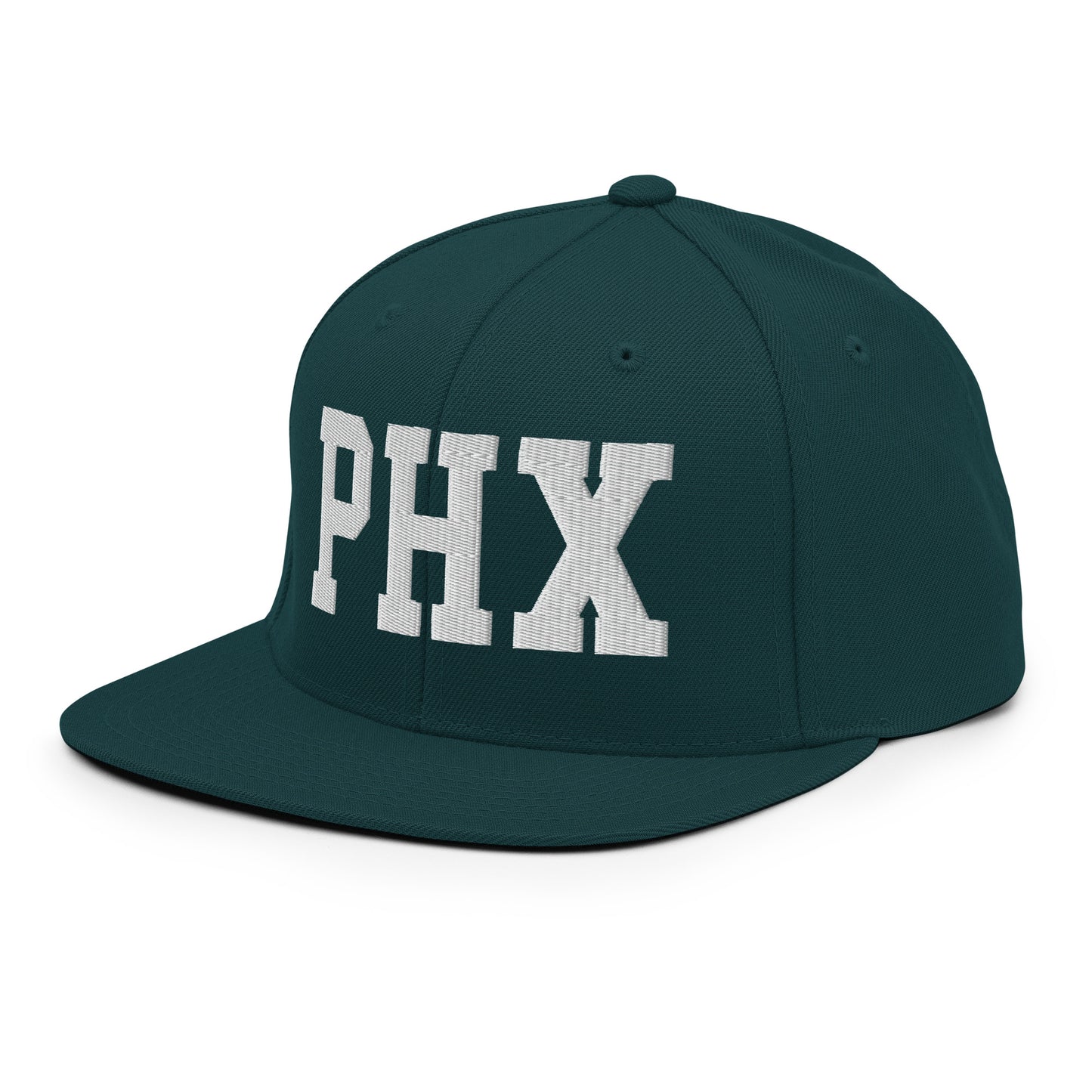College-Style Classic Snapback Hat • White • PHX Phoenix • YHM Designs - Image 24