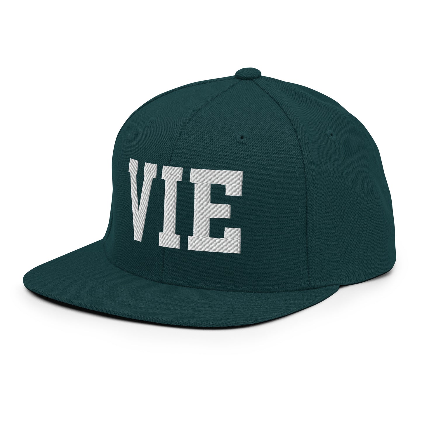 College-Style Classic Snapback Hat • White • VIE Vienna • YHM Designs - Image 24