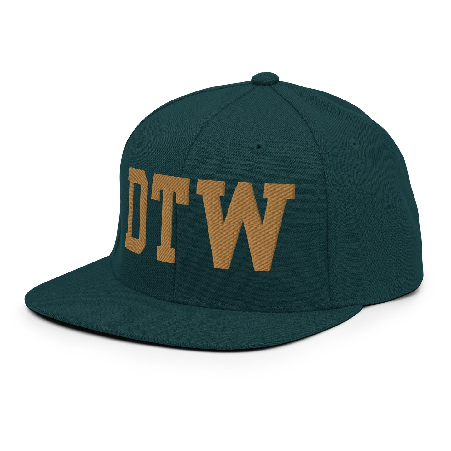 College-Style Classic Snapback Hat • Old Gold • DTW Detroit Souvenir • YHM Designs - Image 20