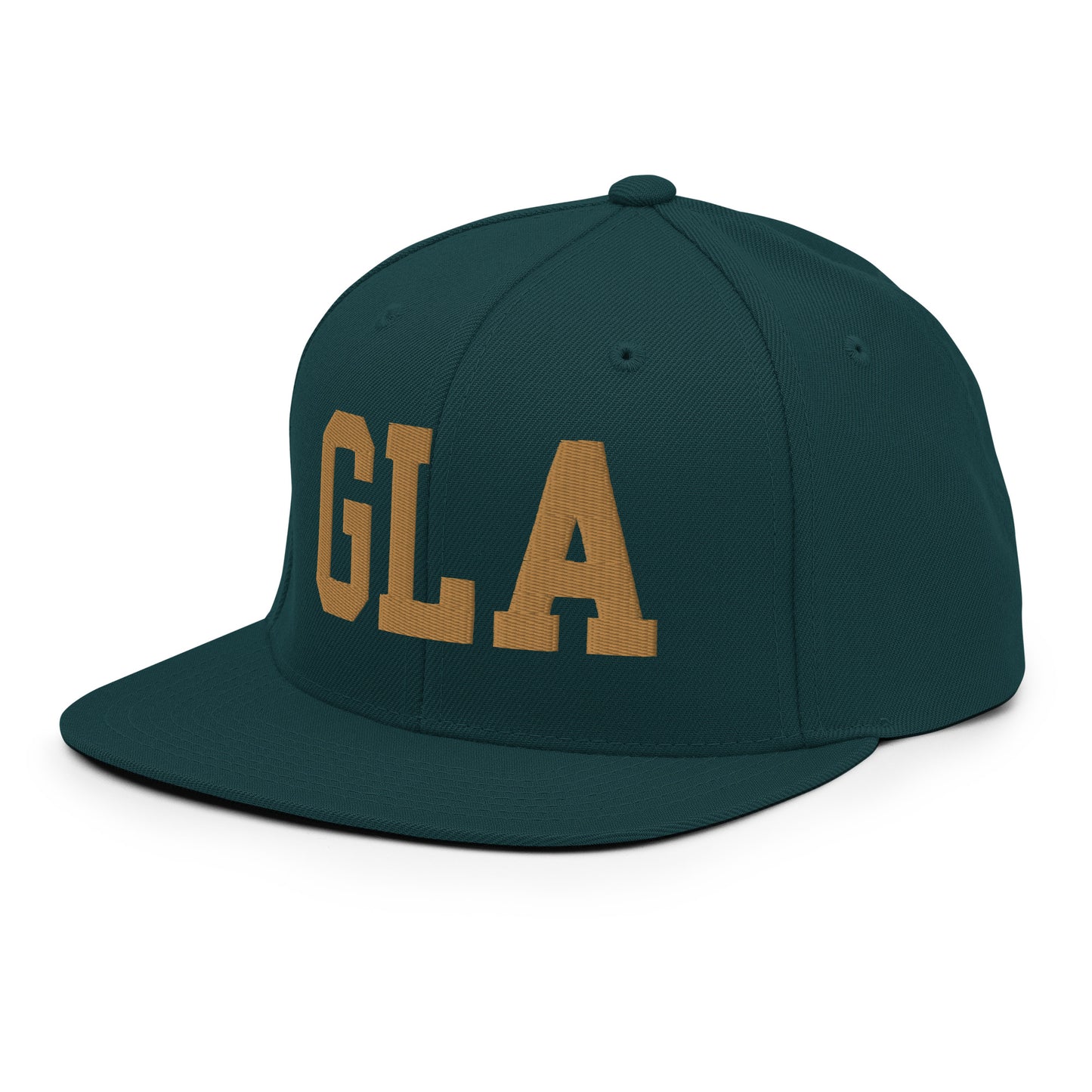College-Style Classic Snapback Hat • Old Gold • GLA Glasgow • YHM Designs - Image 20
