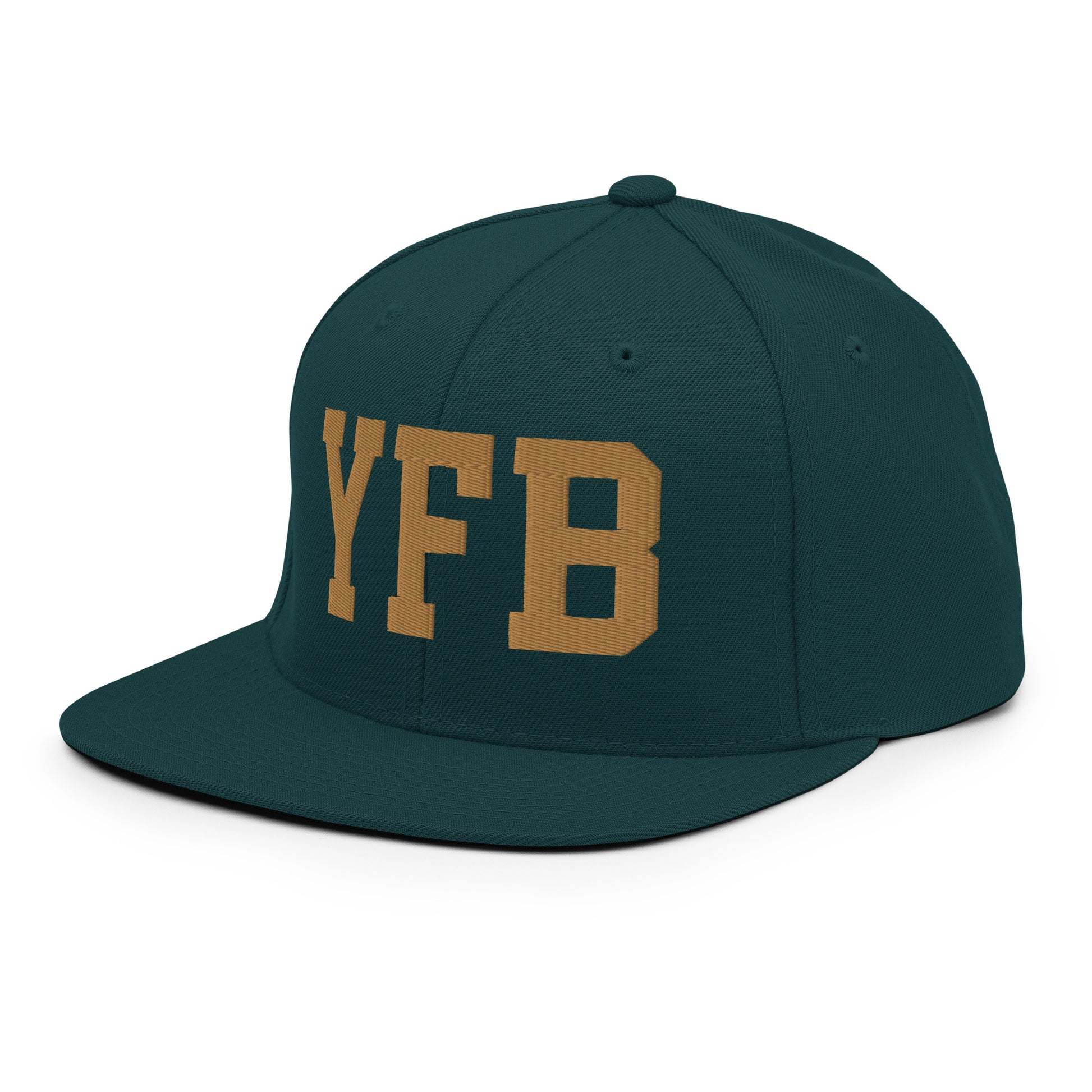 College-Style Classic Snapback Hat • Old Gold • YFB Iqaluit Souvenir • YHM Designs - Image 20