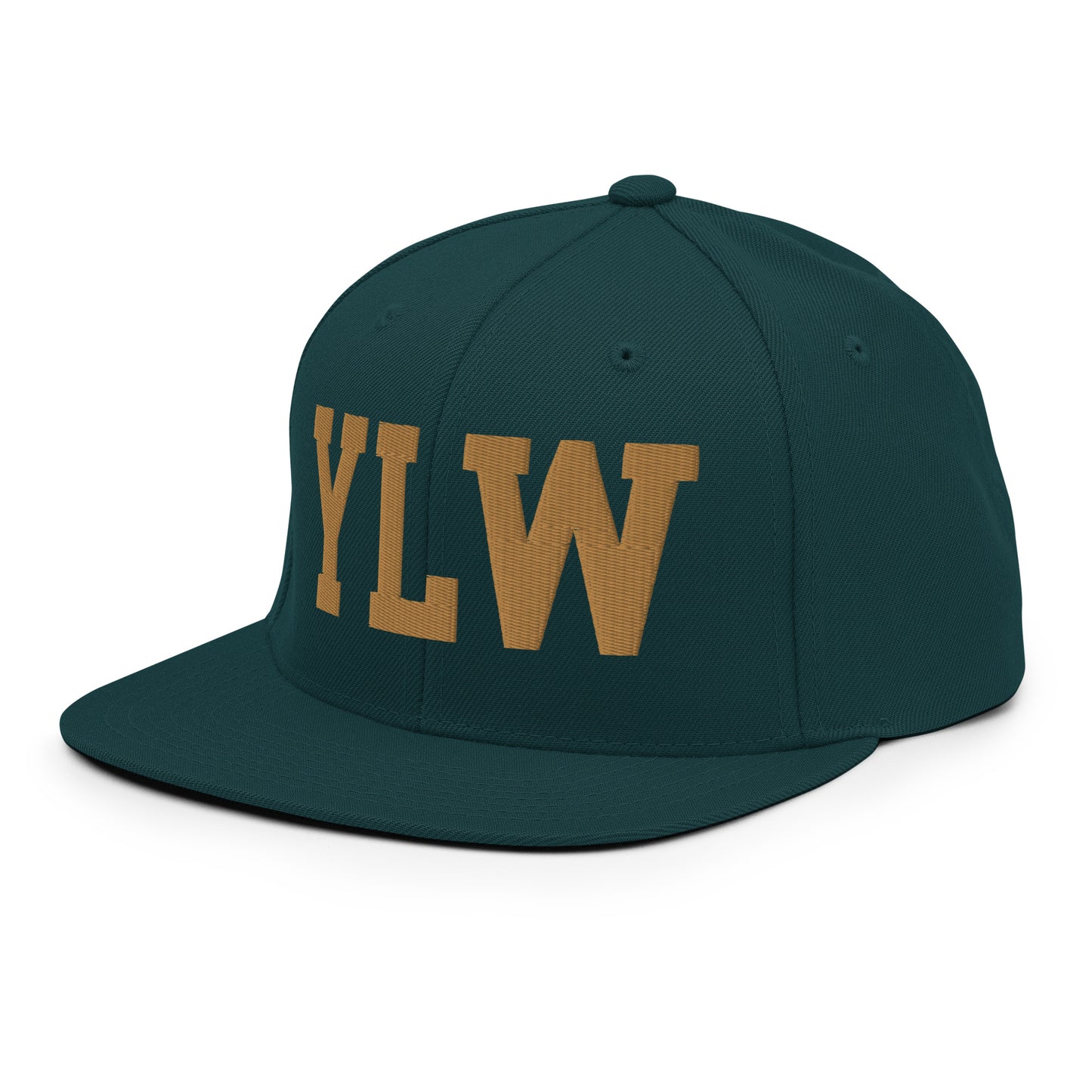 College-Style Classic Snapback Hat • Old Gold • YLW Kelowna Souvenir • YHM Designs - Image 20