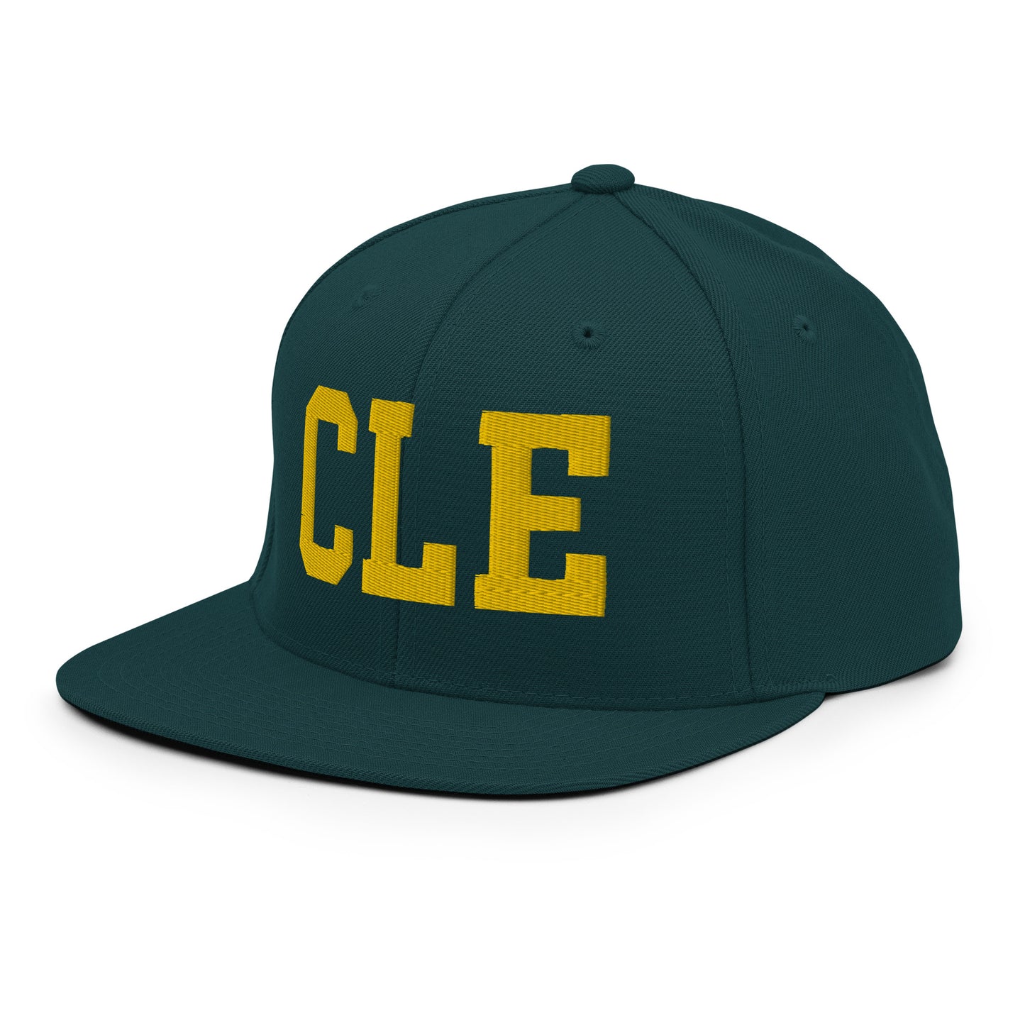College-Style Classic Snapback Hat • Gold • CLE Cleveland • YHM Designs - Image 16
