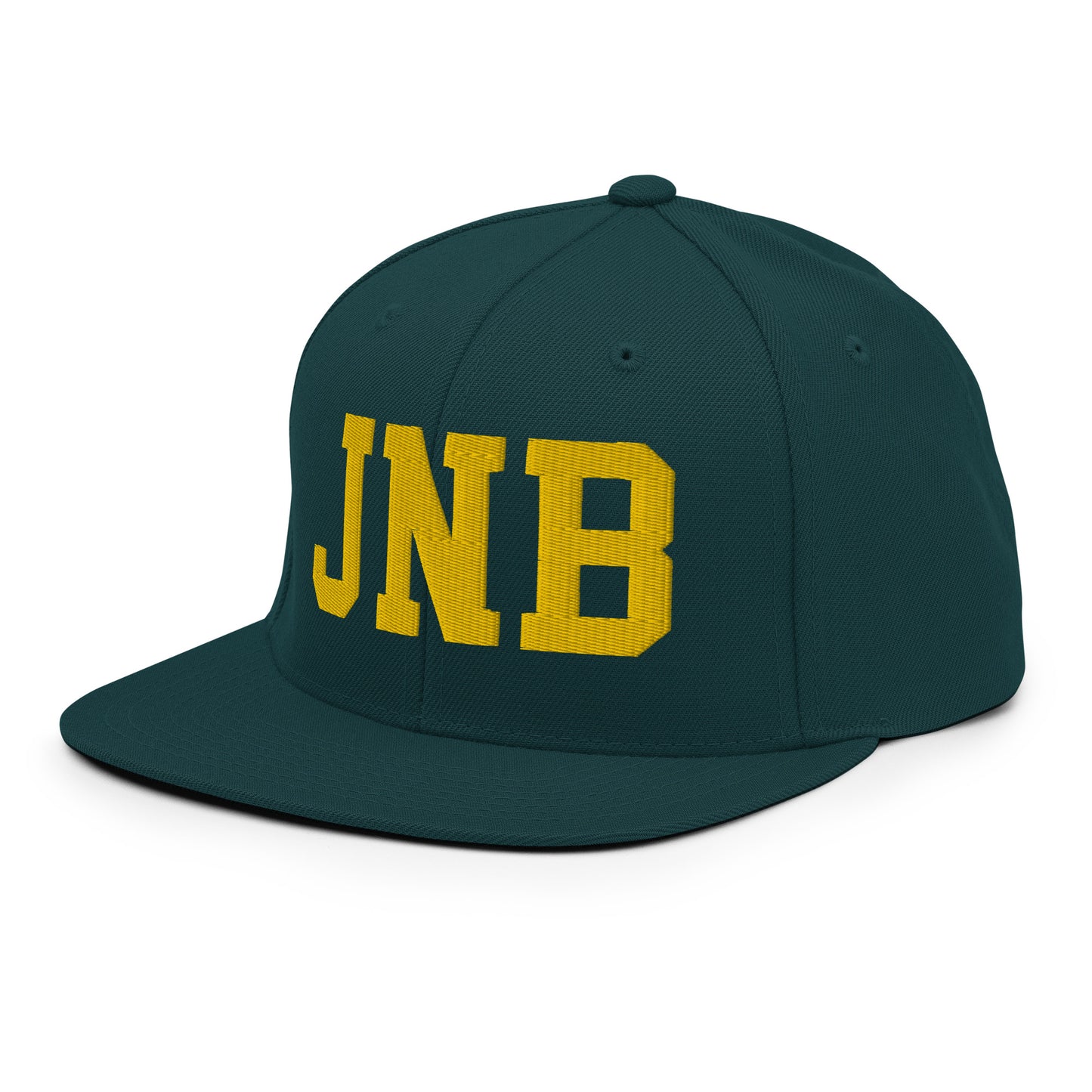College-Style Classic Snapback Hat • Gold • JNB Johannesburg • YHM Designs - Image 16