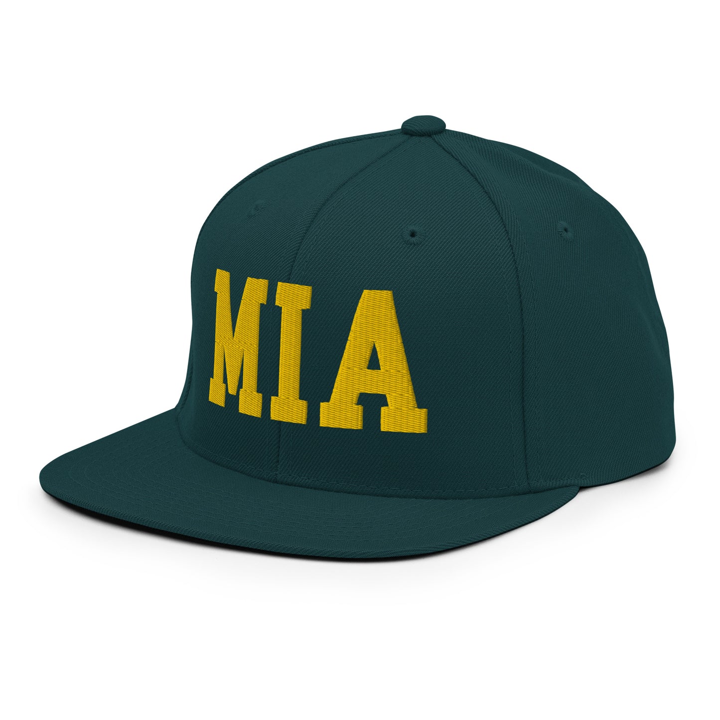 College-Style Classic Snapback Hat • Gold • MIA Miami • YHM Designs - Image 16