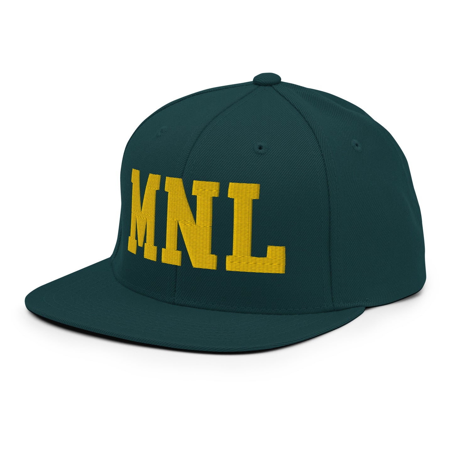 College-Style Classic Snapback Hat • Gold • MNL Manila • YHM Designs - Image 16