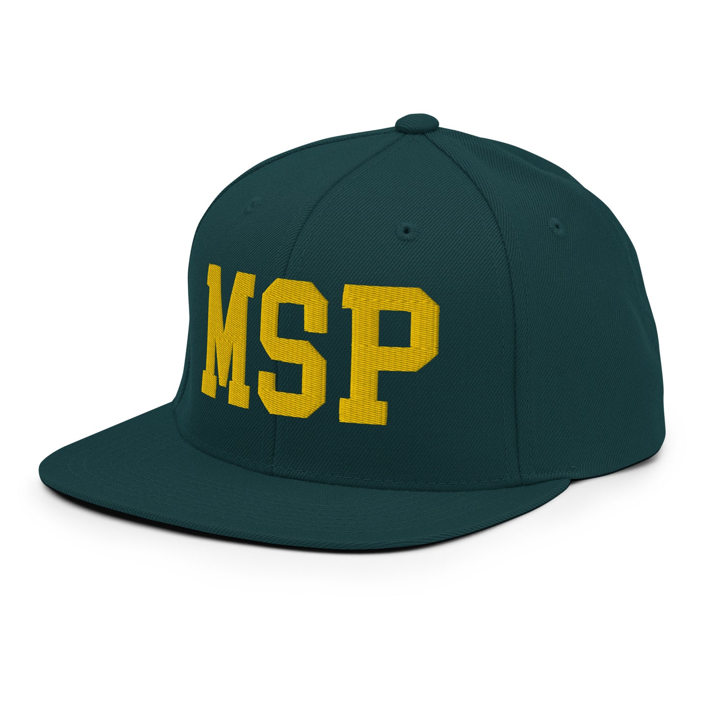 College-Style Classic Snapback Hat • Gold • MSP Minneapolis • YHM Designs - Image 16