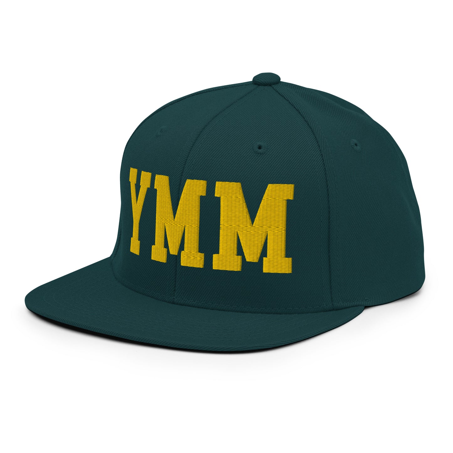 College-Style Classic Snapback Hat • Gold • YMM Fort McMurray • YHM Designs - Image 16