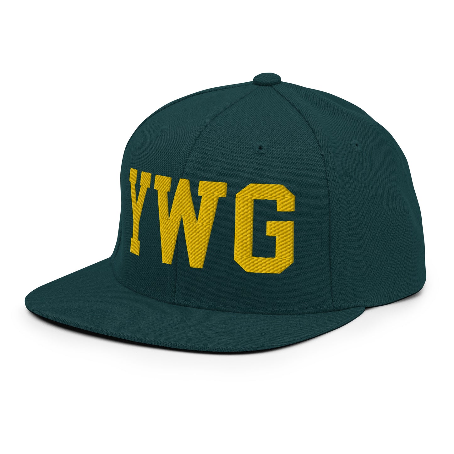 College-Style Classic Snapback Hat • Gold • YWG Winnipeg Souvenir • YHM Designs - Image 16