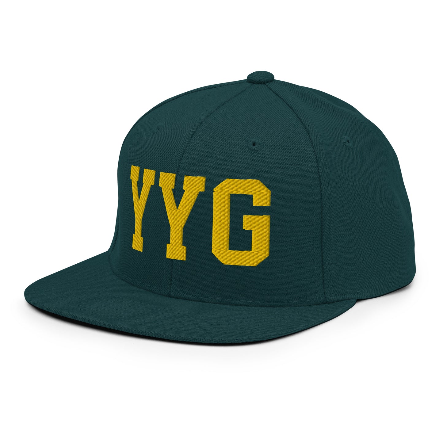 College-Style Classic Snapback Hat • Gold • YYG Charlottetown • YHM Designs - Image 16
