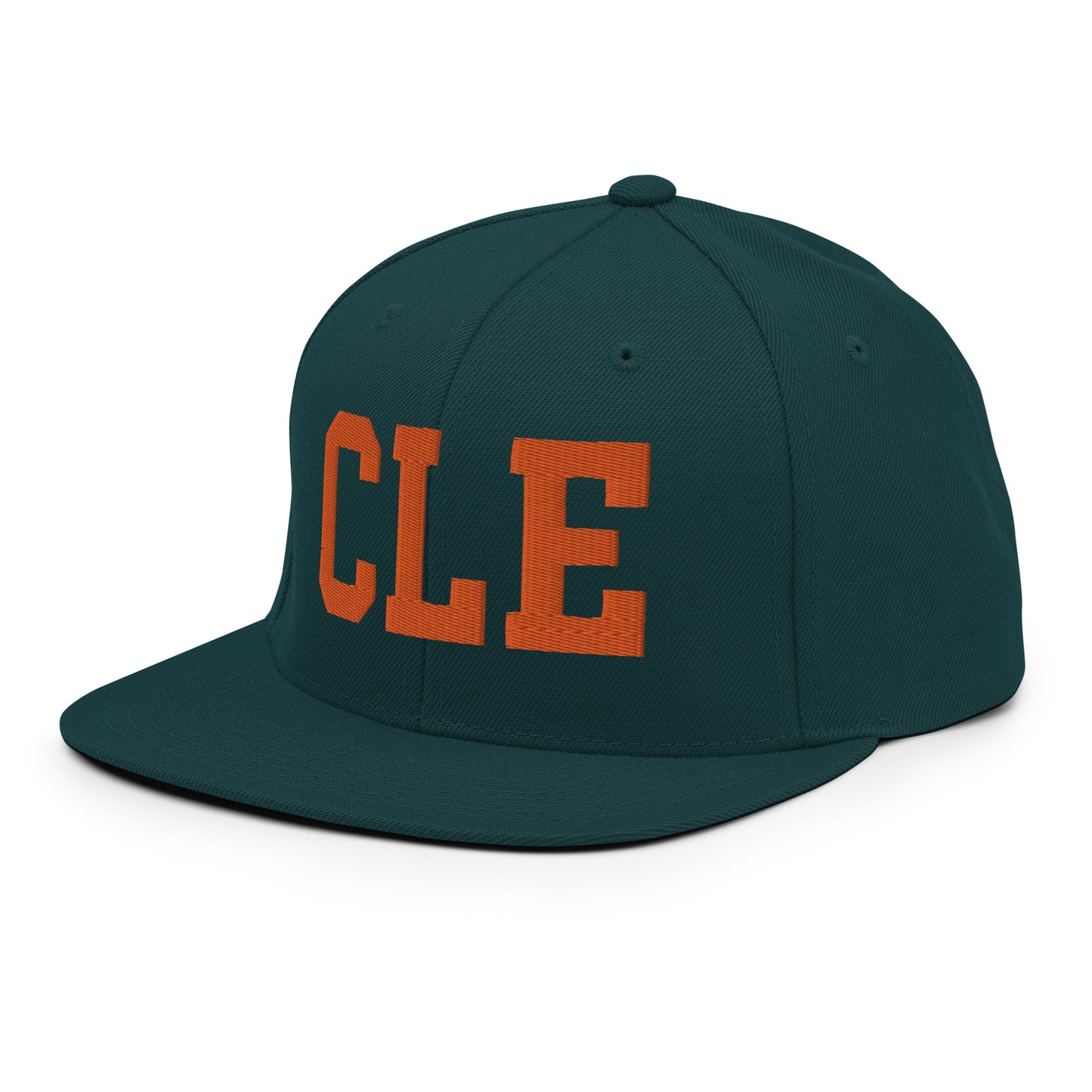 College-Style Classic Snapback Hat • Orange • CLE Cleveland • YHM Designs - Image 25