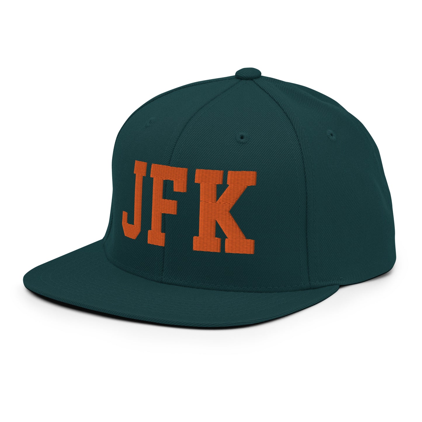 College-Style Classic Snapback Hat • Orange • JFK New York City • YHM Designs - Image 25