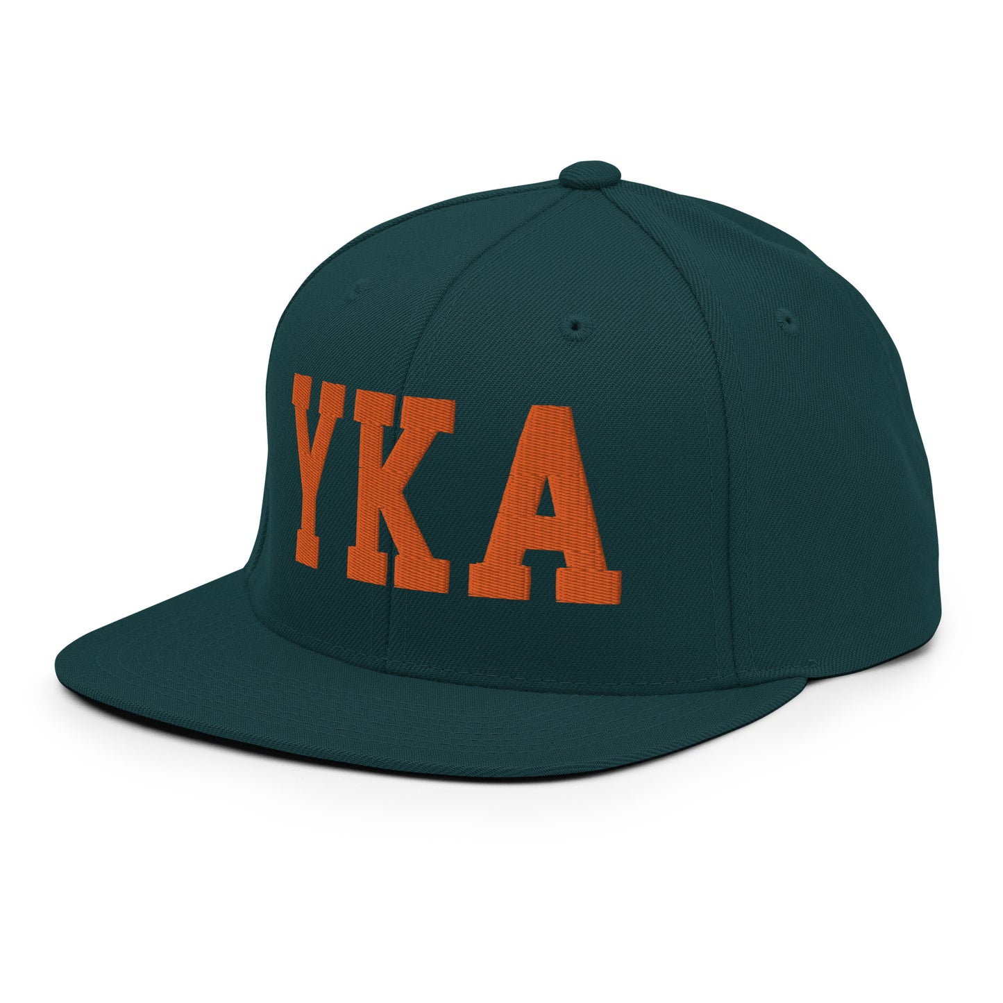 College-Style Classic Snapback Hat • Orange • YKA Kamloops • YHM Designs - Image 25