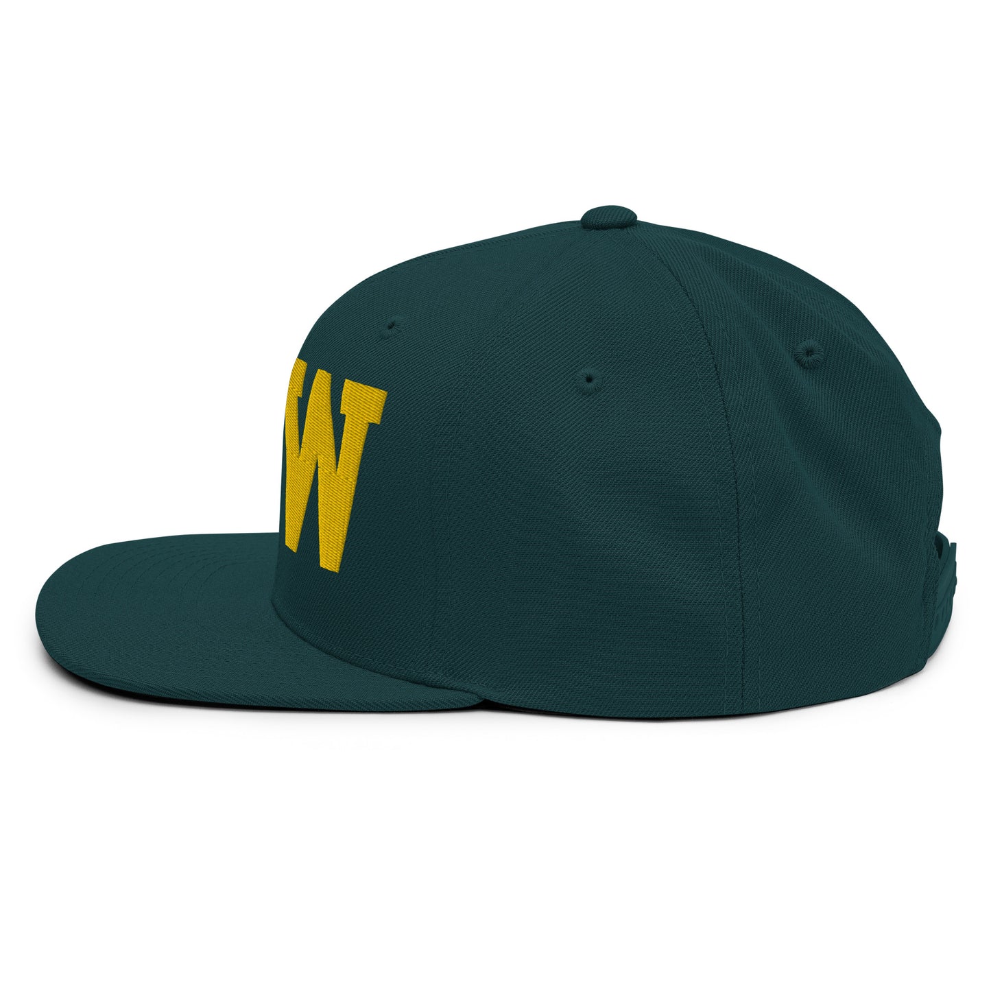 College-Style Classic Snapback Hat • Gold • DTW Detroit • YHM Designs - Image 17