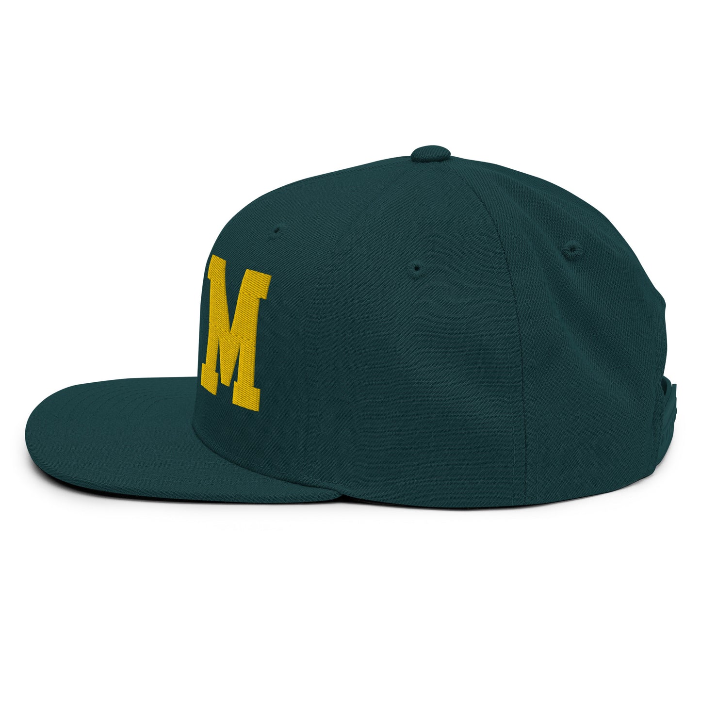College-Style Classic Snapback Hat • Gold • YMM Fort McMurray • YHM Designs - Image 17