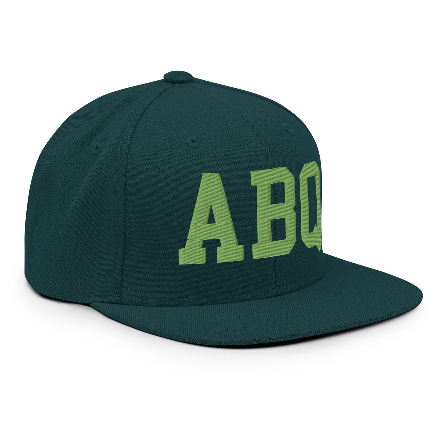 College-Style Classic Snapback Hat • Kiwi Green • ABQ Albuquerque • YHM Designs - Image 10