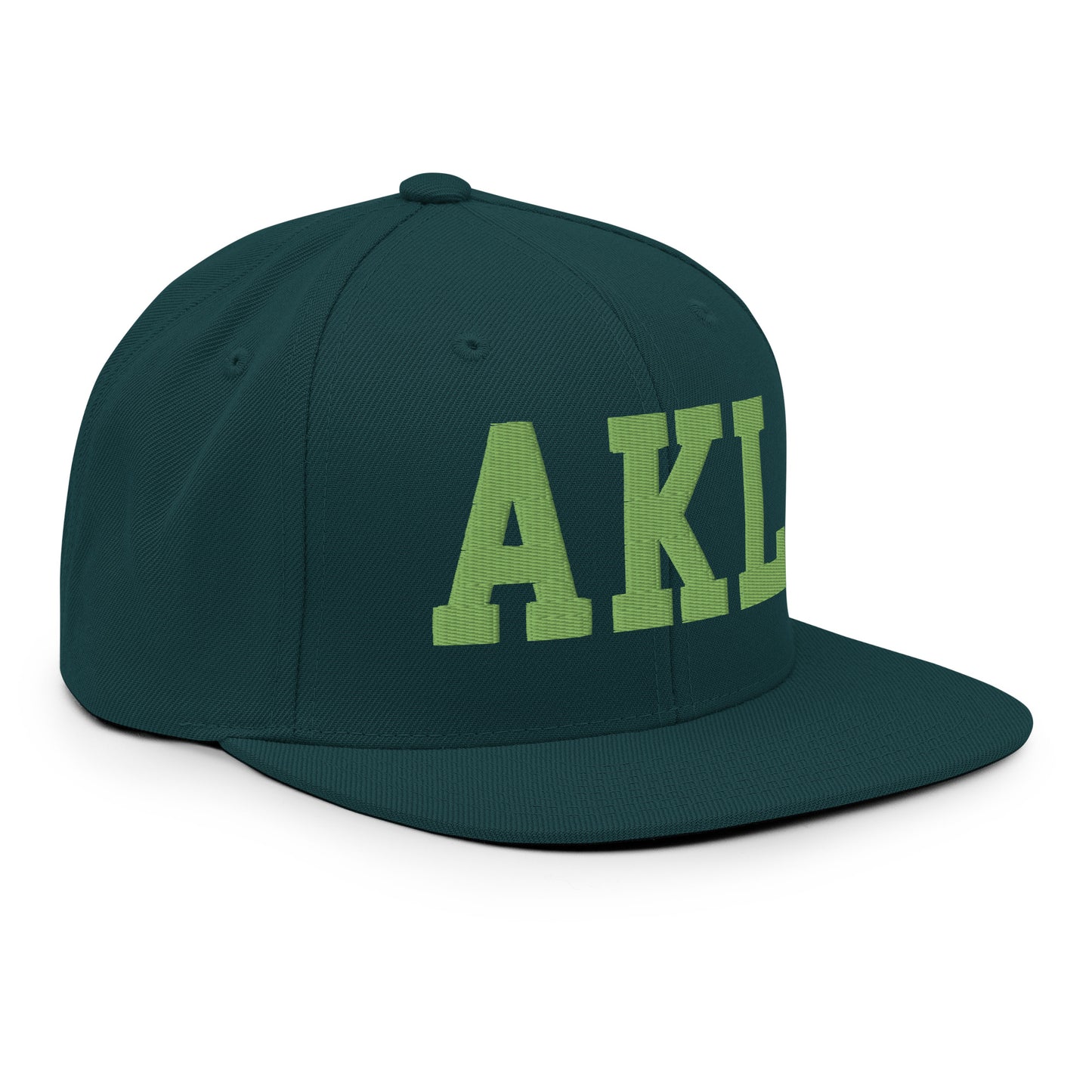 College-Style Classic Snapback Hat • Kiwi Green • AKL Auckland • YHM Designs - Image 10