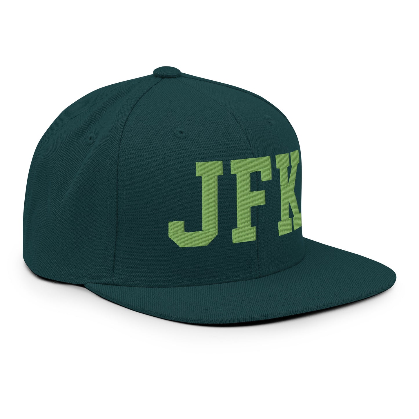 College-Style Classic Snapback Hat • Kiwi Green • JFK New York City • YHM Designs - Image 10