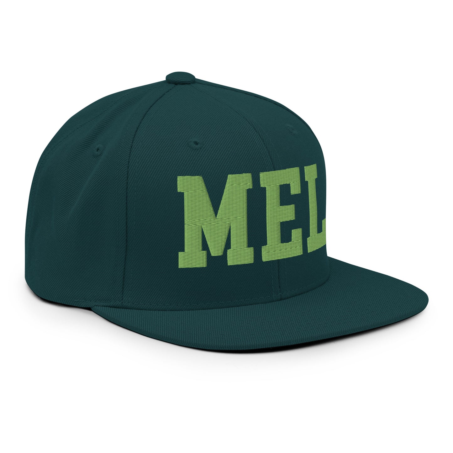 College-Style Classic Snapback Hat • Kiwi Green • MEL Melbourne • YHM Designs - Image 10